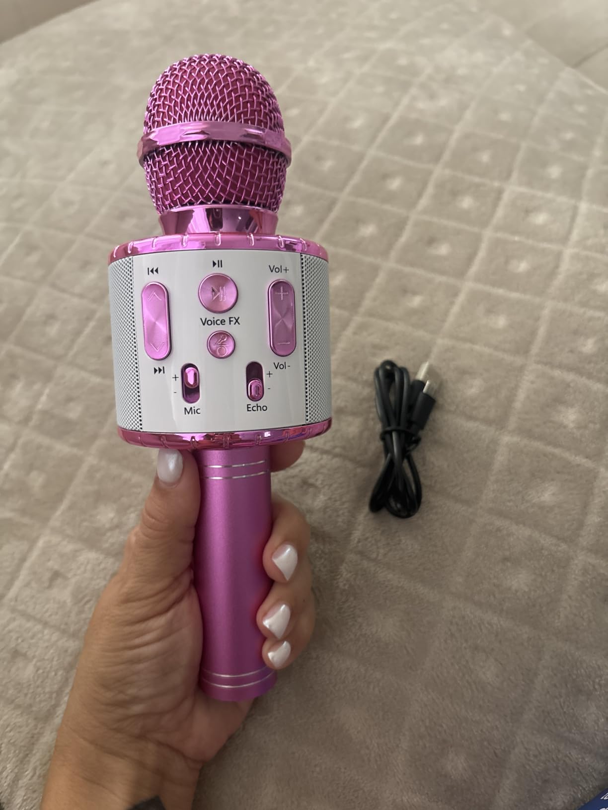 Move2Play, Kids Karaoke Microphone | Includes Pre-Loaded Songs & Bluetooth | Kids Birthday Party Gift | Toy for All Ages 2, 3, 4, 5, 6+ Year Old Girls, Boys & Toddlers customer photo 2