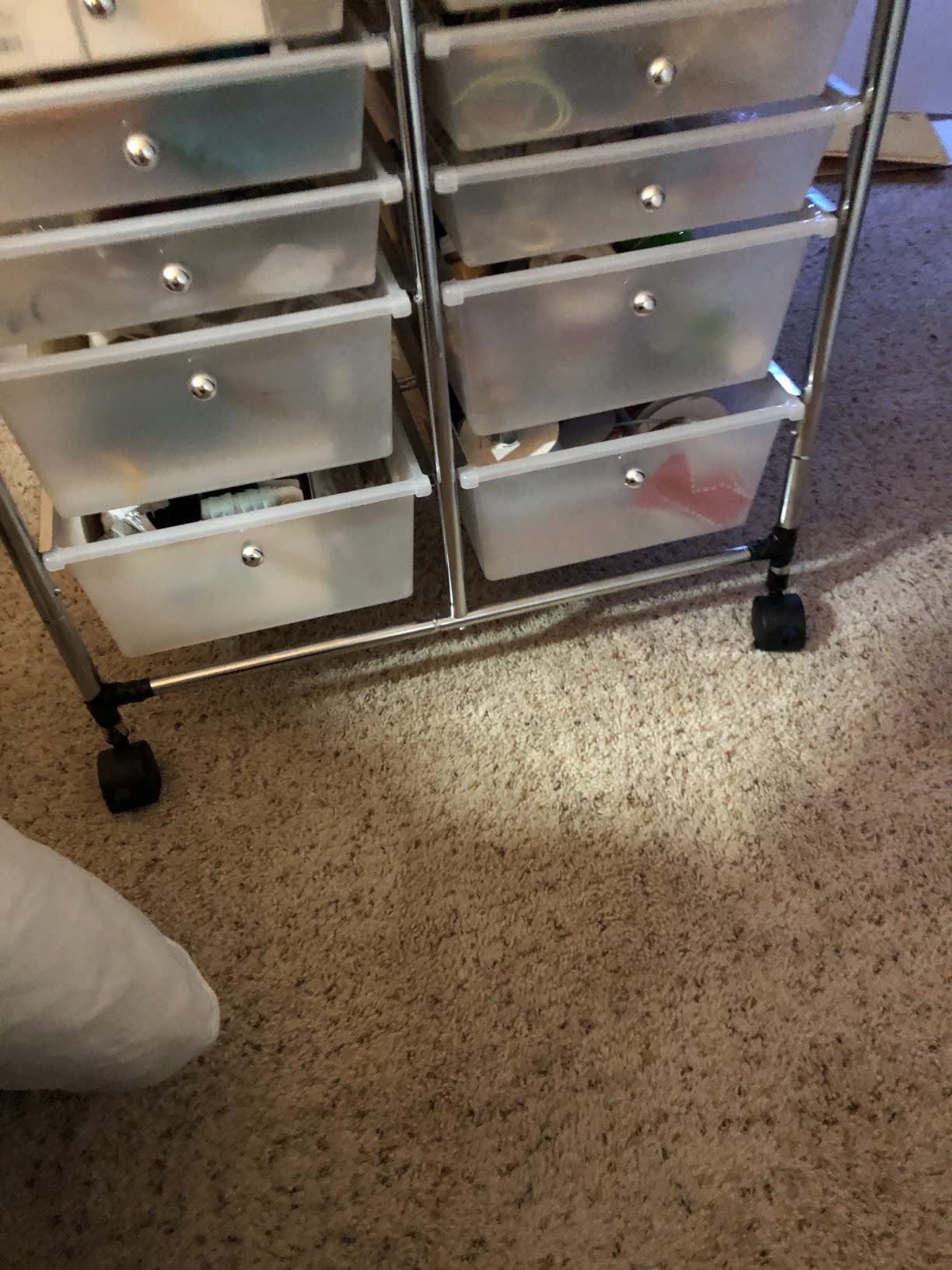 Simple Houseware 15 Drawers Rolling Utility Cart Art Craft Storage, Chrome customer photo 1