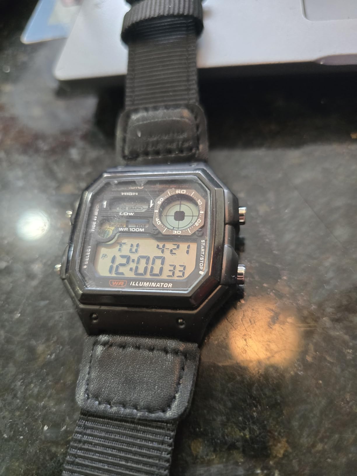 Casio Illuminator Tide Graph Moon Phase 10-Year Battery Digital Watch customer photo 1