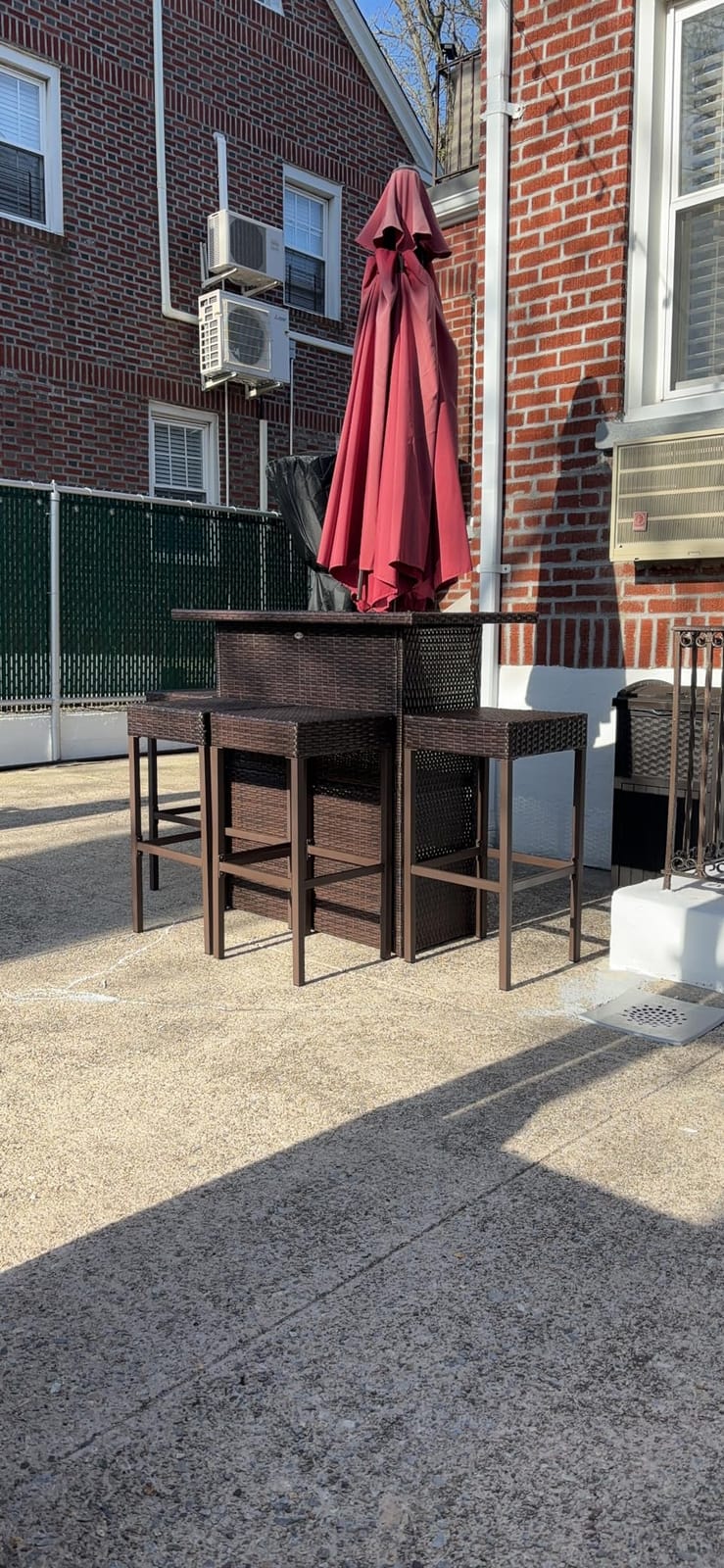Outsunny 5 Piece Wicker Outdoor Bar Set with Glass Table Top Dark Gray customer photo 1