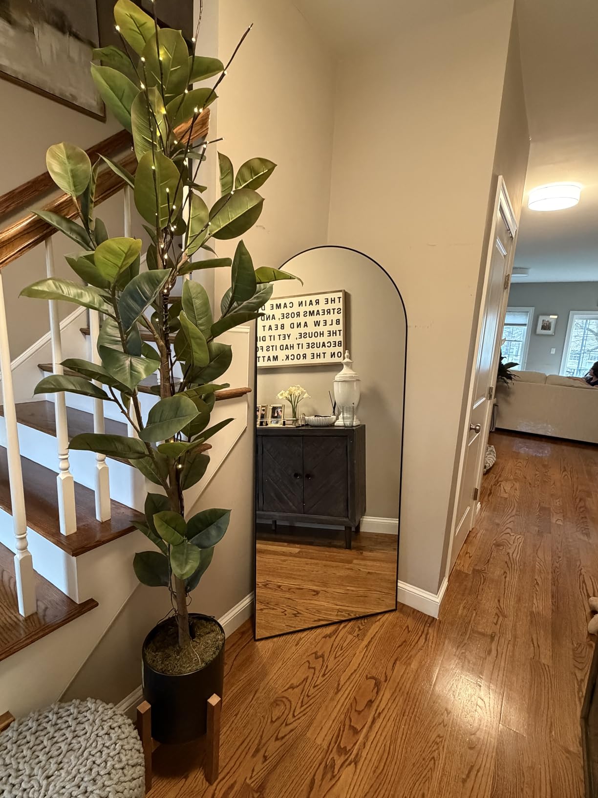 Koonmi 71x26 Arched Full Length Mirror, Floor Mirror with Stand customer photo 2