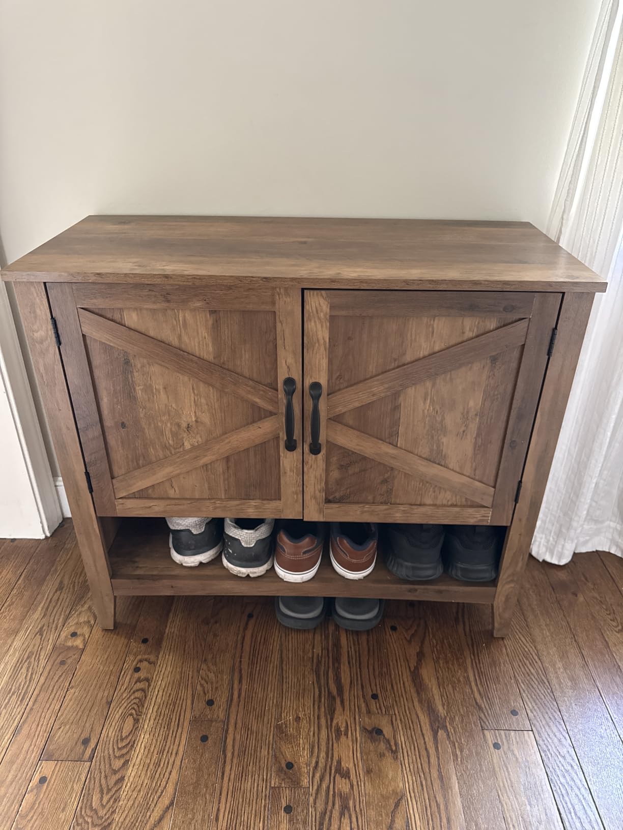 VASAGLE Shoe Storage Cabinet, 3‑Tier with Height‑Adjustable Shelves customer photo 2