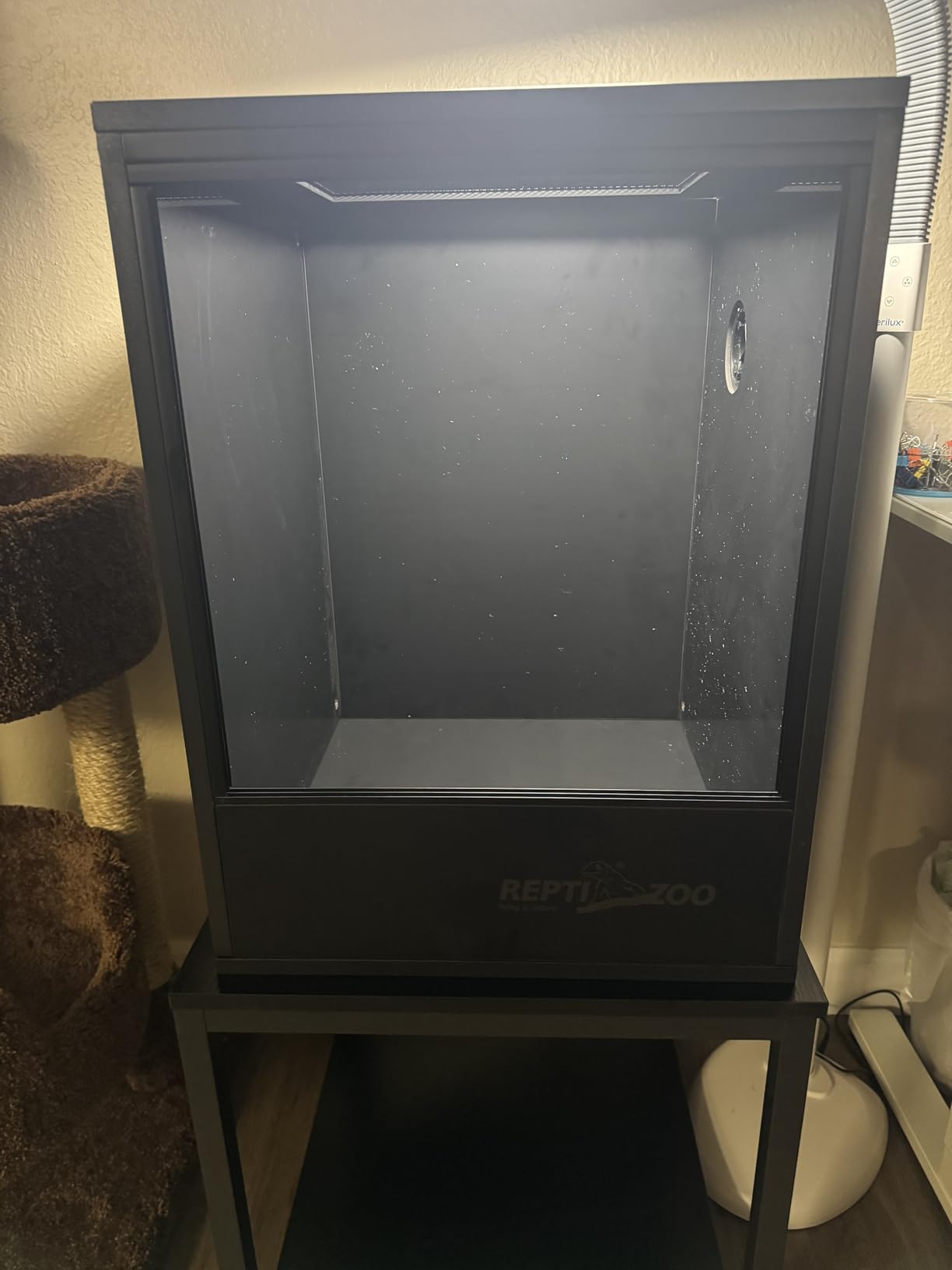 REPTI ZOO 67 Gallon PVC Tall Reptile Tank, 24 x18x36 inch Large Reptile Terrarium for Gecko Lizard Chameleon Frog Snake, Enclosure Habitat with Sliding Door & Top Screen Ventilation customer photo 2