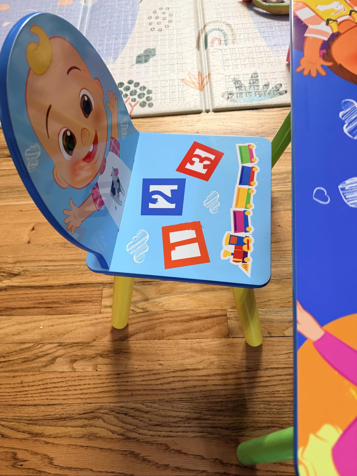 Delta Children Bluey Kids Table and Chair Set with Storage (2 Chairs Included) - Greenguard Gold Certified - Ideal for Arts & Crafts, Snack Time, Homeschooling, Homework & More, Blue customer photo 1