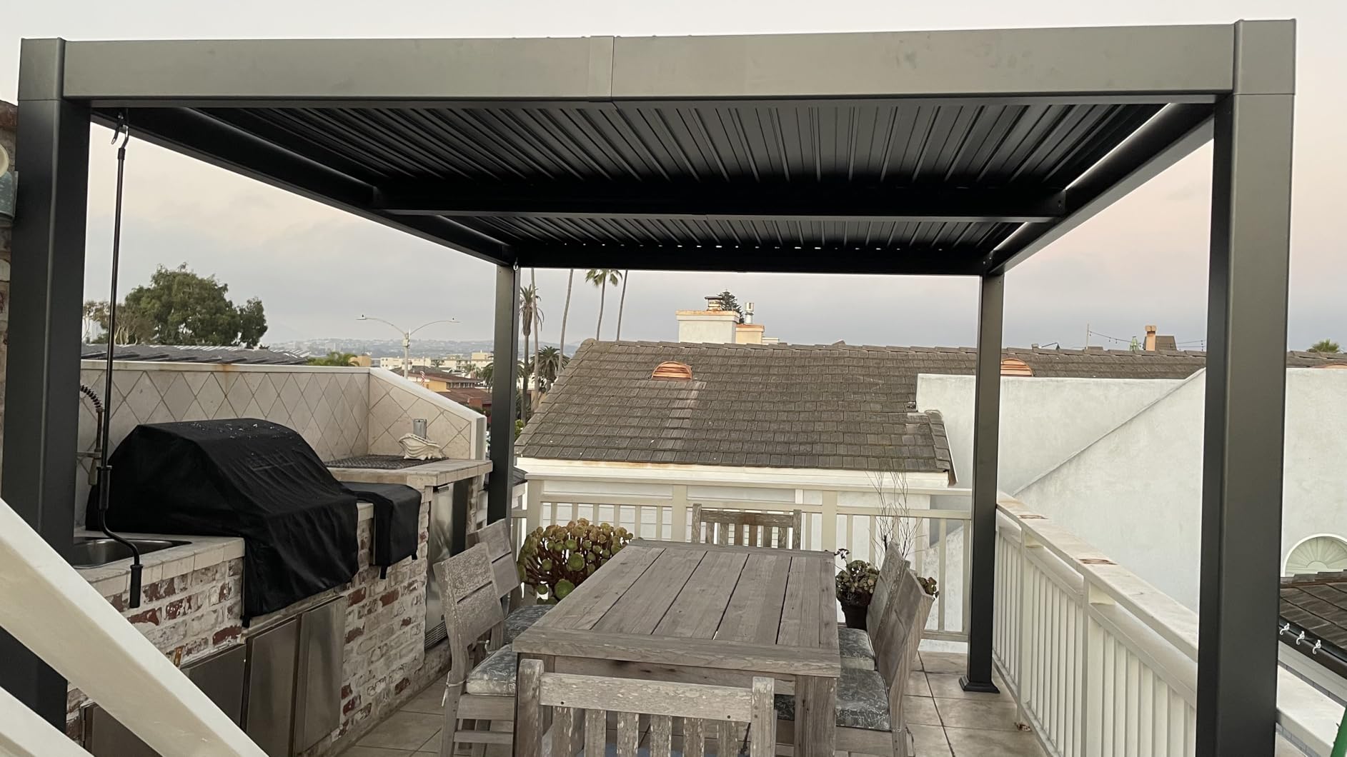 PURPLE LEAF Louvered Pergola 10' x 12' Outdoor Pergola w/Drainage System customer photo 1
