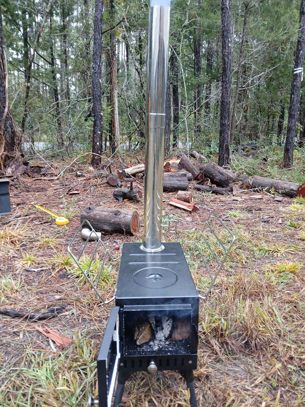 Tent Wood Stove, Temp Control Portable Hot Tent Stove for Camping customer photo 1