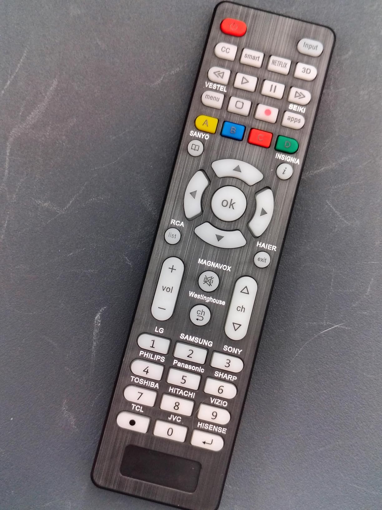 Universal TV Remote for Sanyo, Philips, Toshiba, Hitachi, Insignia, Samsung, LG, Sony, Sharp, Vizio, JVC, TCL, Hisense, Vestel, Seiki, Magnavox, Haier, Panasonic, Backlit Universal Remote Control customer photo 1