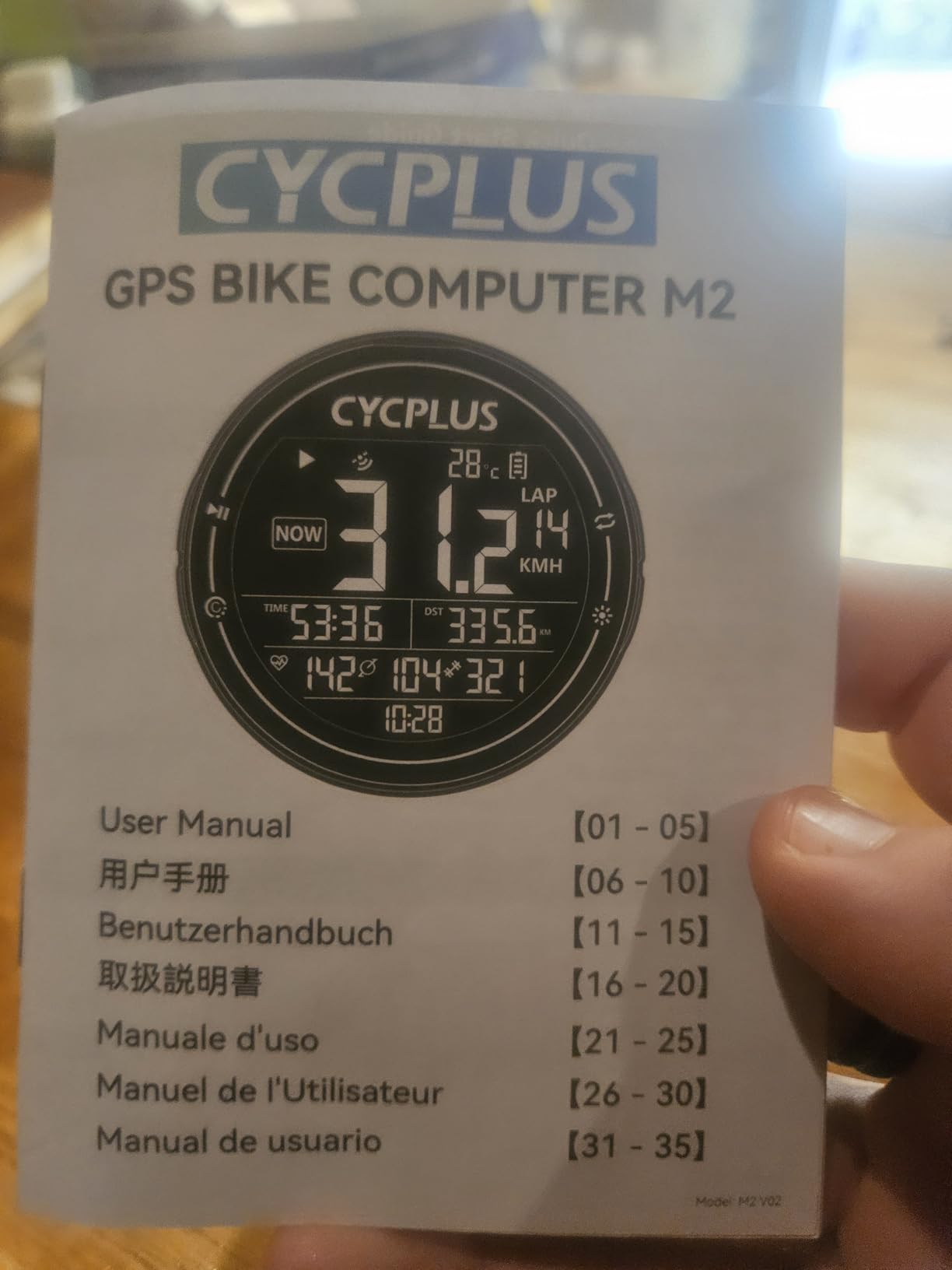 CYCPLUS GPS Wireless Bike Computer M2, 2.5