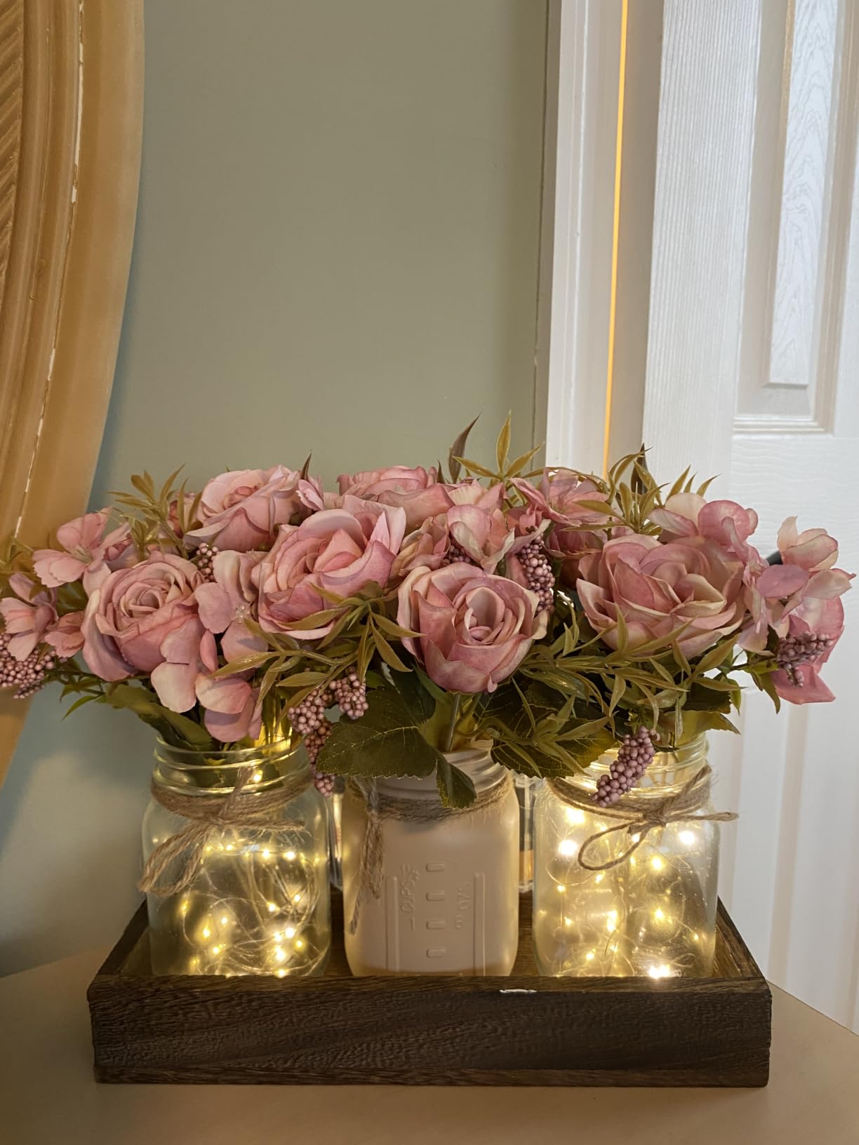 Mkono Fall Centerpieces for Tables Dining Room Decor with Mason Jar Lights customer photo 1