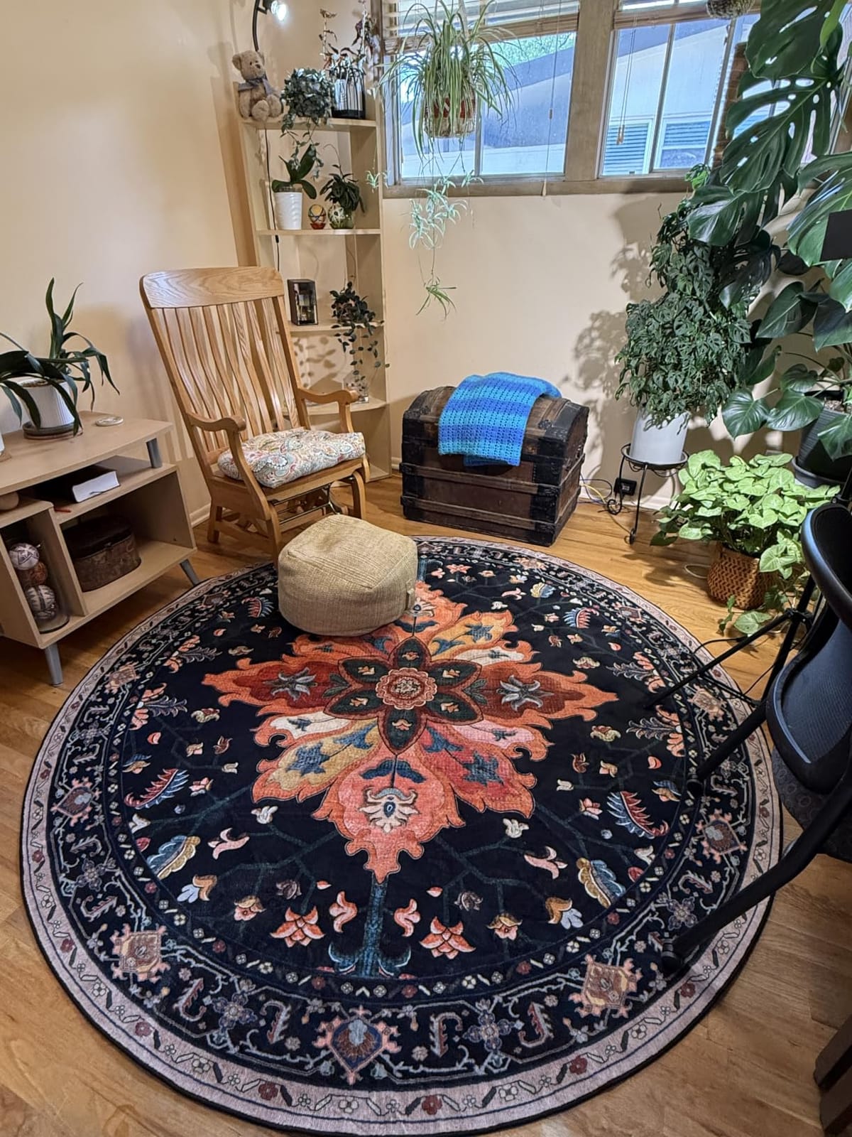 RELEANY Washable Area Rug, Runner 2'x6', Brick/Brown/Green customer photo 2