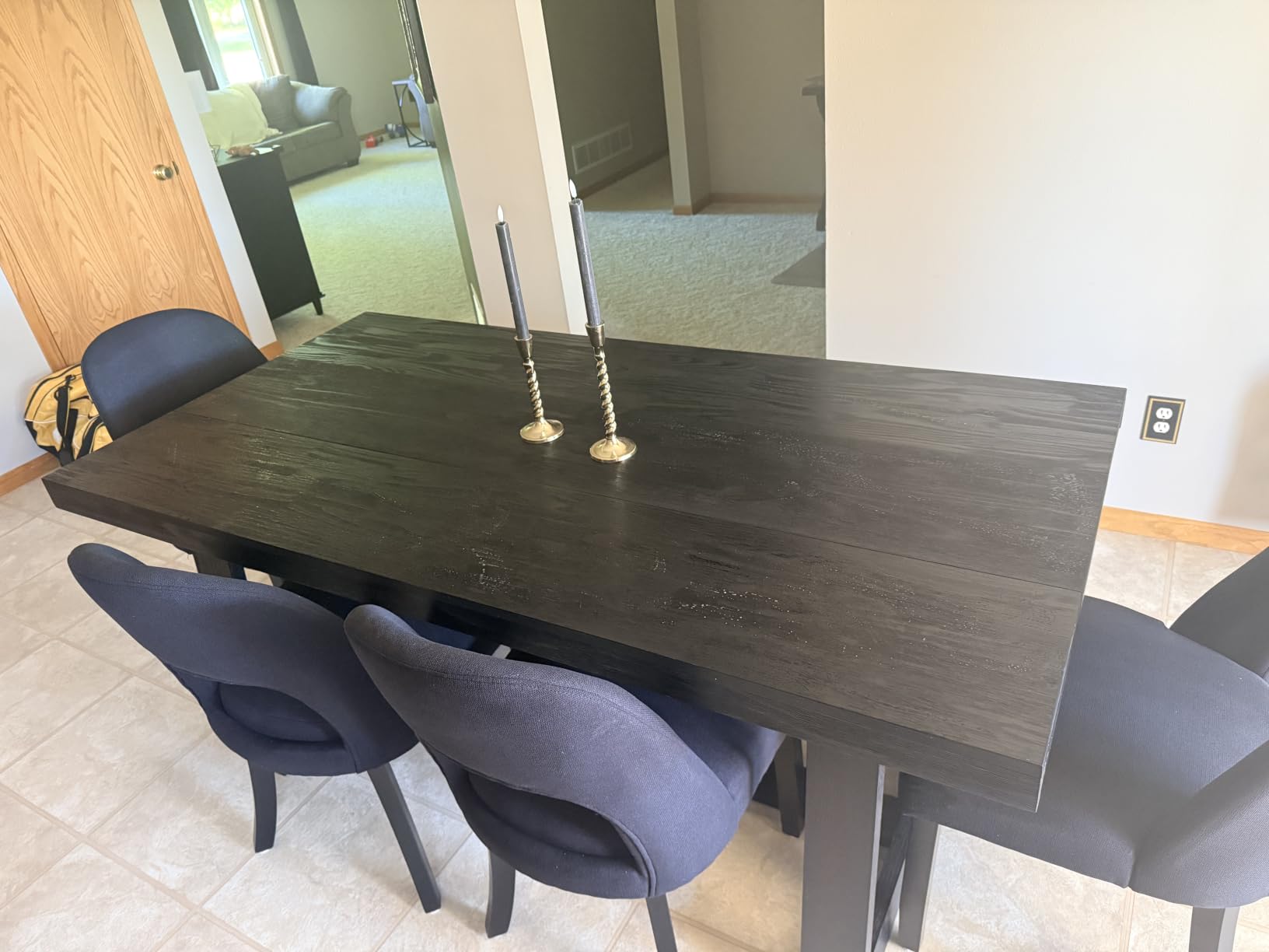 Plank+Beam Classic 72 Inch Dining Table, Rectangular, Pecan Wirebrush | Non-Toxic Finishes, Versatile Design, Farmhouse Design, Elegant Details, Easy Assembly, Quick Setup, Solid Wood customer photo 1