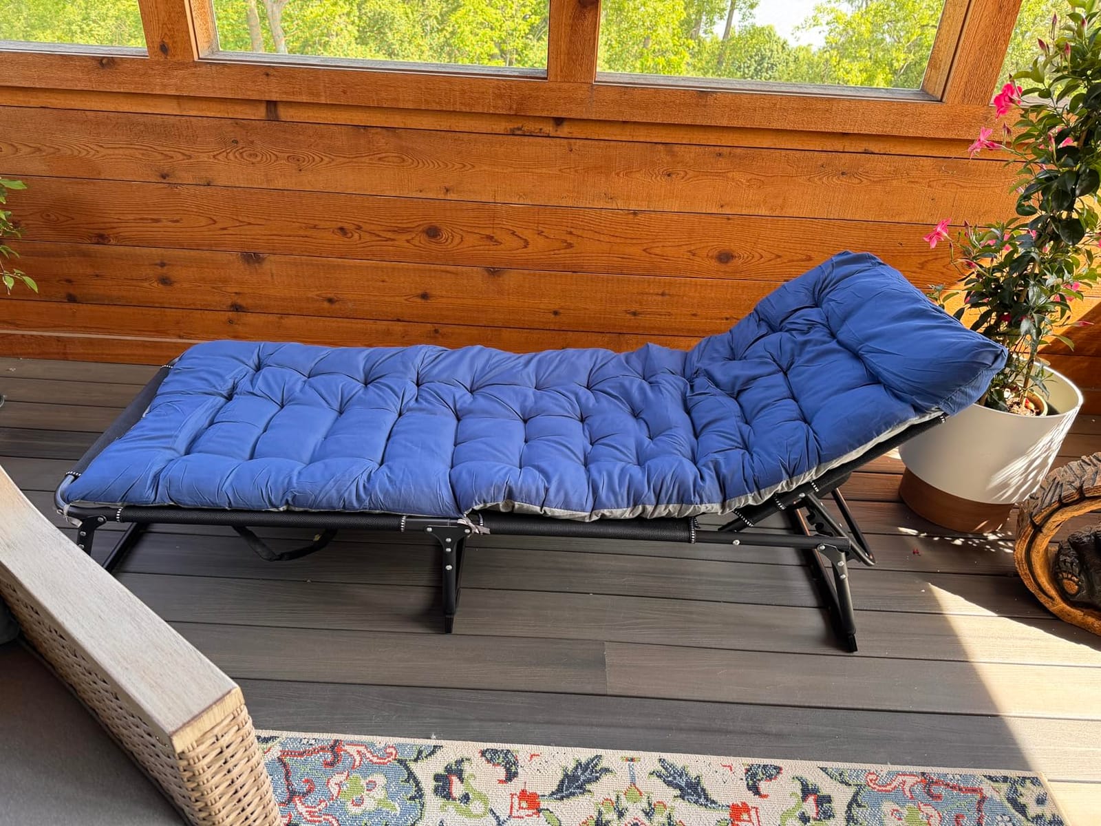 DoCred Chaise Lounge Chair, 5-Position Folding Outdoor Lounge Chair customer photo 1
