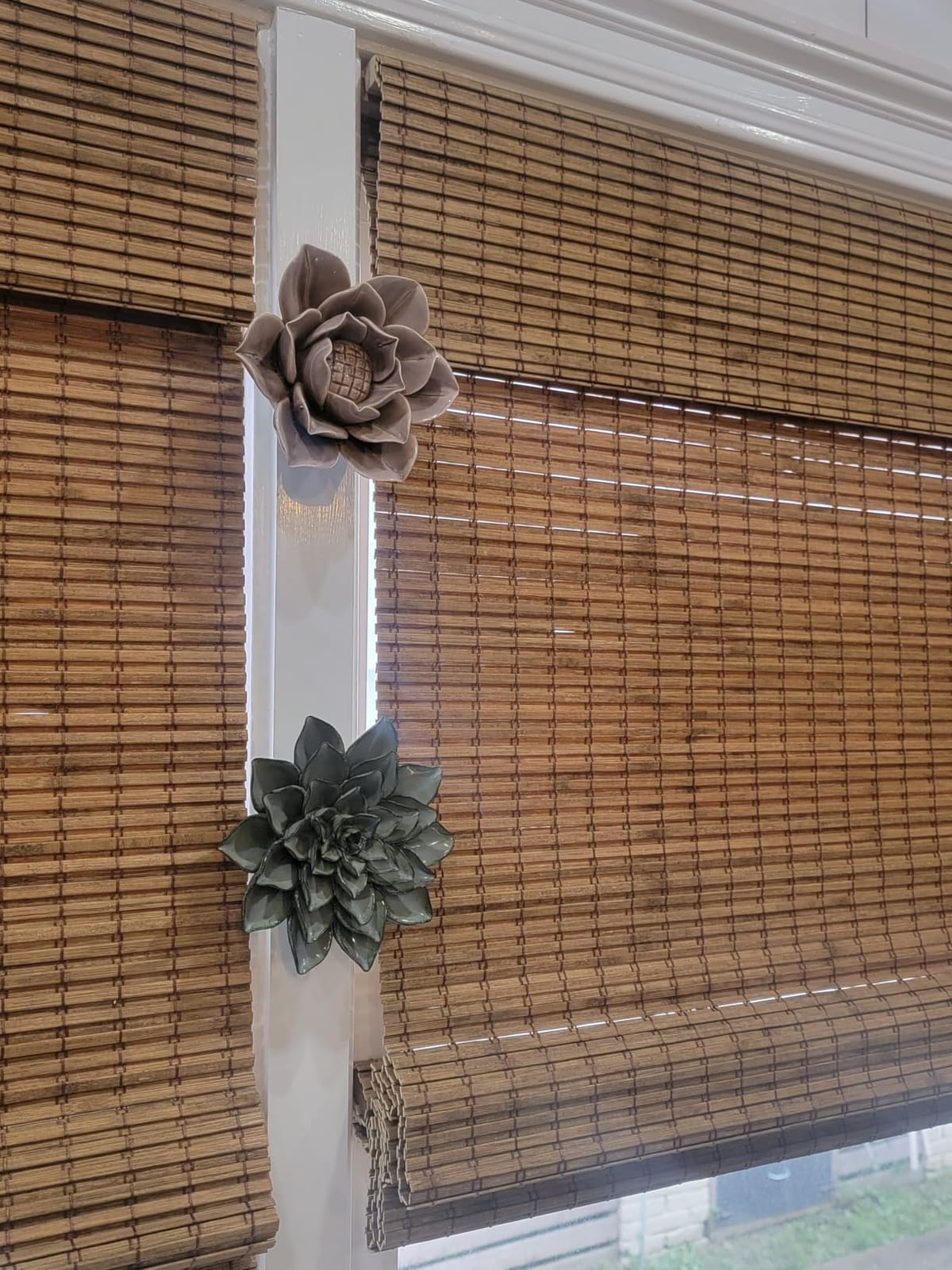 LazBlinds Cordless Bamboo Roman Shades, 34.5x48, Highfield Teak | Privacy Blinds for Interior Windows, Room Darkening Roll Up Bamboo Blinds for Home & Patio customer photo 2