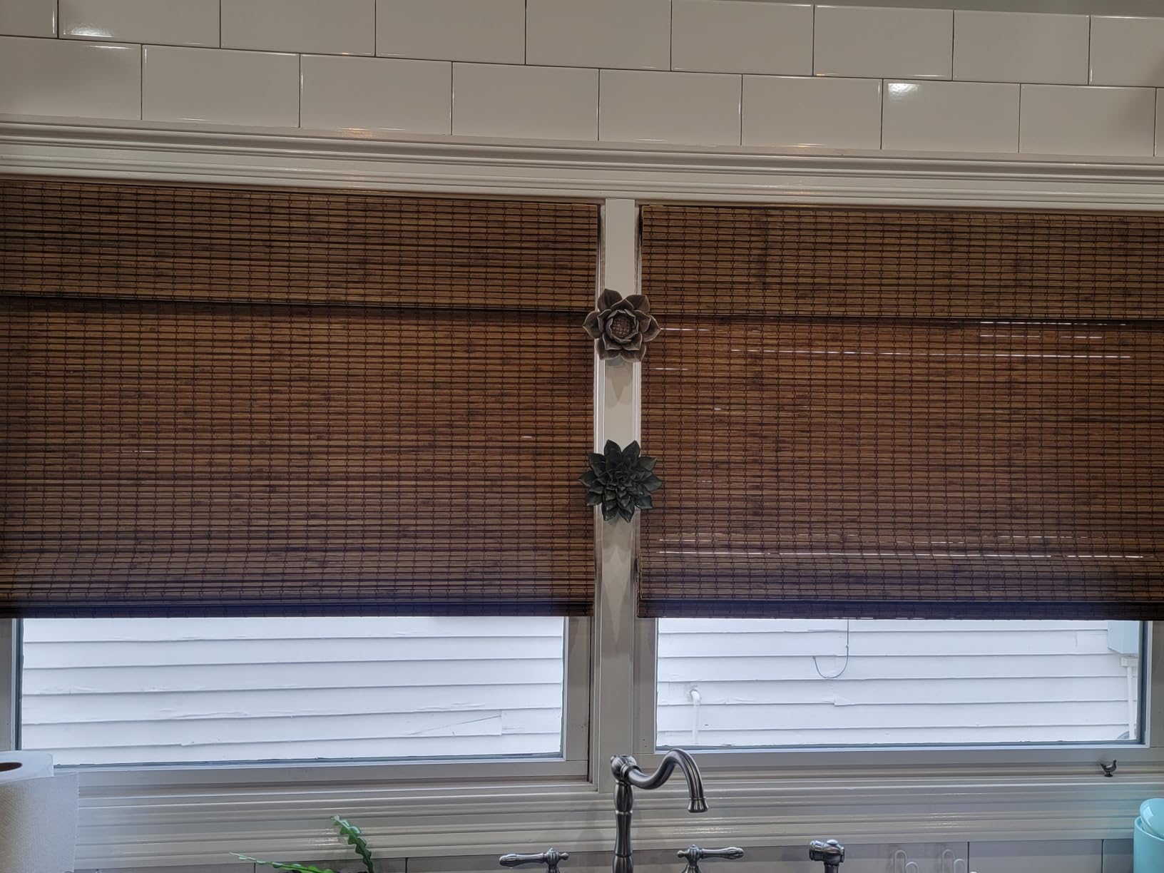 LazBlinds Cordless Bamboo Roman Shades, 35x64, Highfield Teak customer photo 1