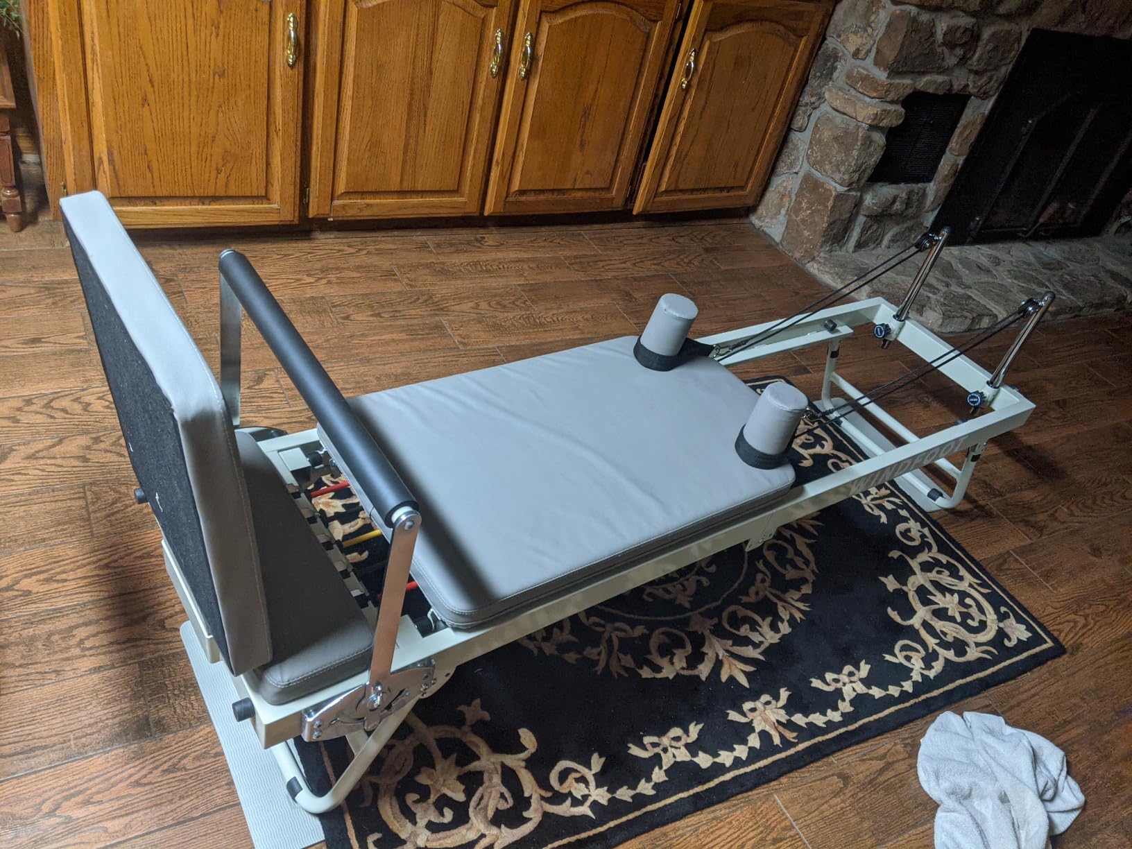 Pilates Reformer Machine Equipment with Springs & Cords for Home Workout, Foldable Pilates Equipment with Jump Board for All Level Users customer photo 2