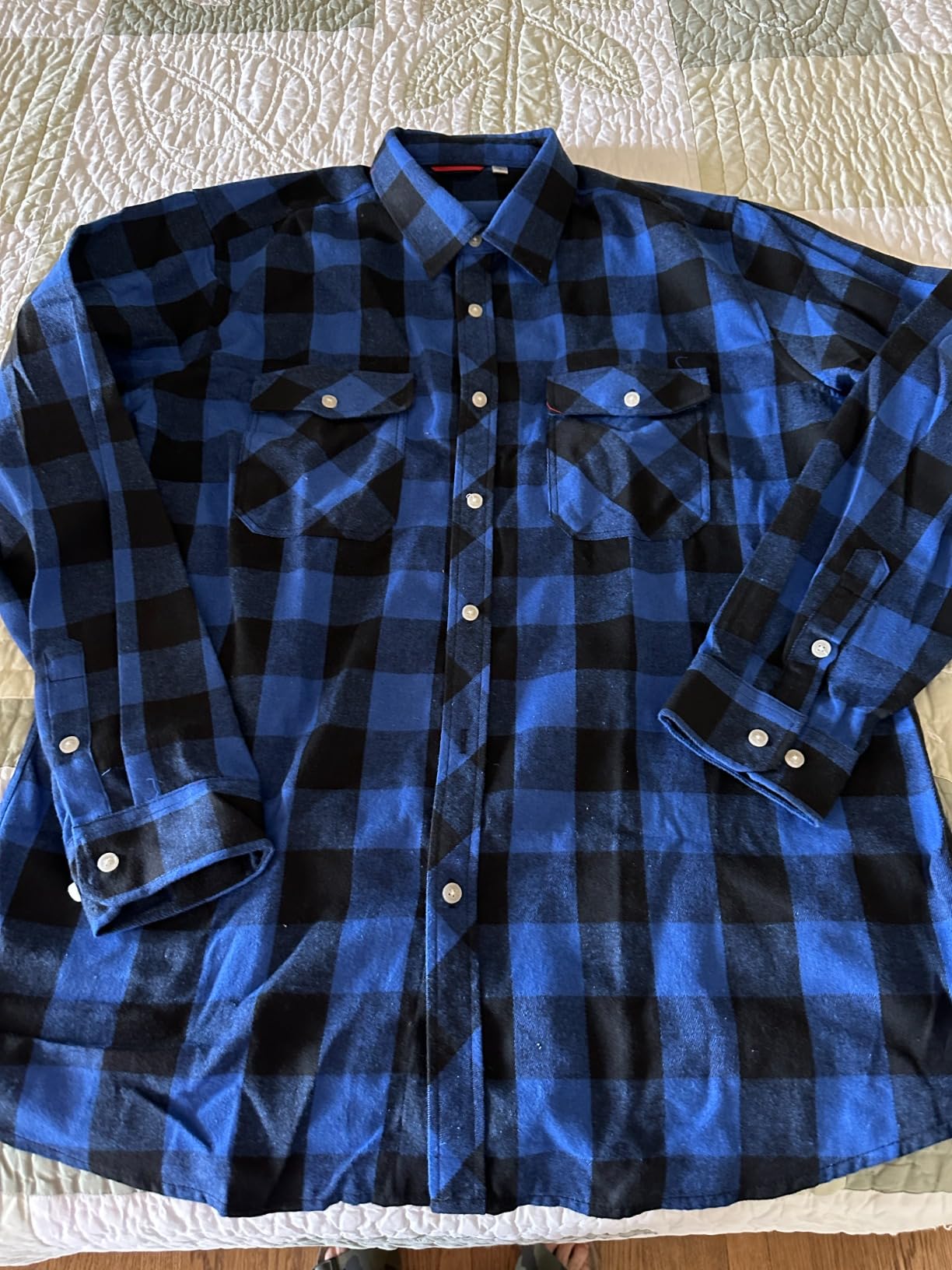 Kinglaman 3 Pack Men's Long Sleeve Plaid Flannel Casual Button Down Shirts customer photo 1