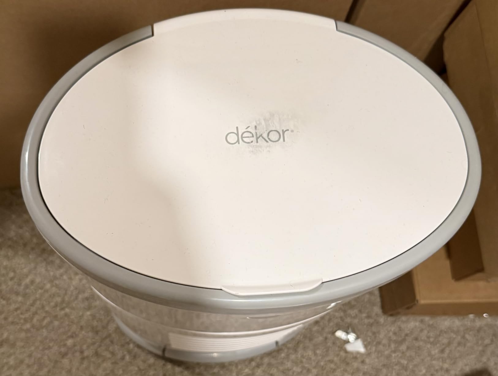 Diaper Dekor EKO Classic Diaper Pail, White | ONLY Eco-Friendly Diaper Pail Made with 70% Recycled Materials | Hands-Free: Step–Drop–Done | Cost-Effective Refill System customer photo 2