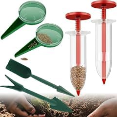 6 PCS Mini Seed Spreader, Sowing Seed Dispenser with 5 Speeds, Sowing Helper, Small Seed Planter Tool, Manual Seedlings Dibber and Widger Set, Seed Sower Spreader Handheld for Tiny Seeds (Red) customer photo 1