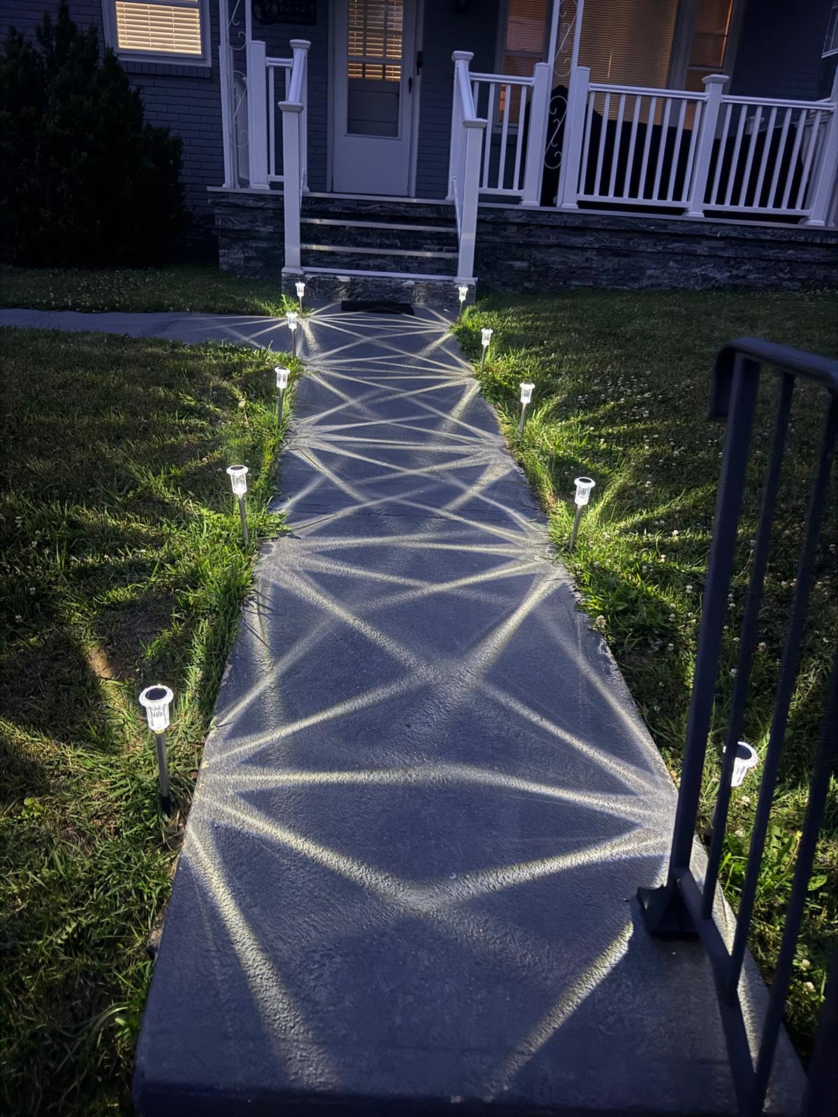 Halloween Solar Lights Outdoor 10 Pack LED Purple Pathway Lights customer photo 1