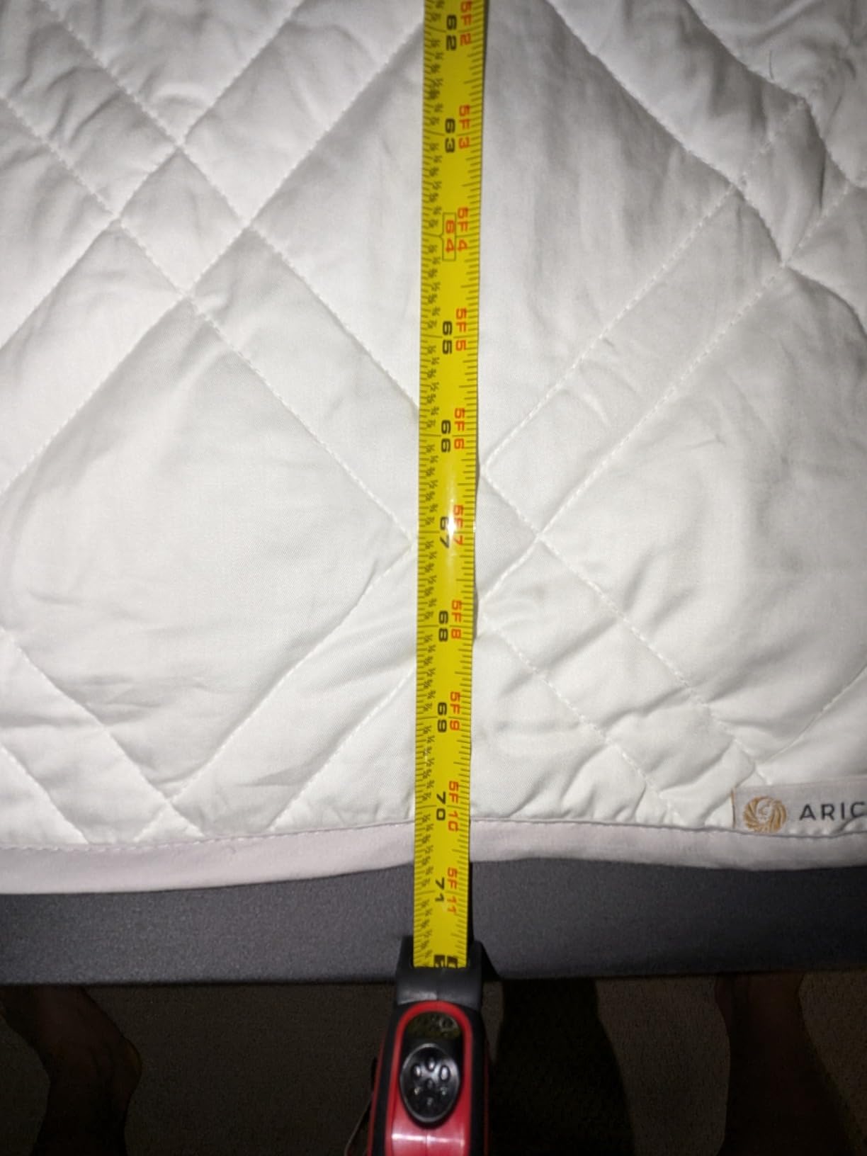 Aricove King Size Weighted Blanket, 22lbs, Cooling Weighted Blankets for Adults, Silky Soft Bamboo Viscose, 88x104 inches, Machine Washable, White customer photo 2