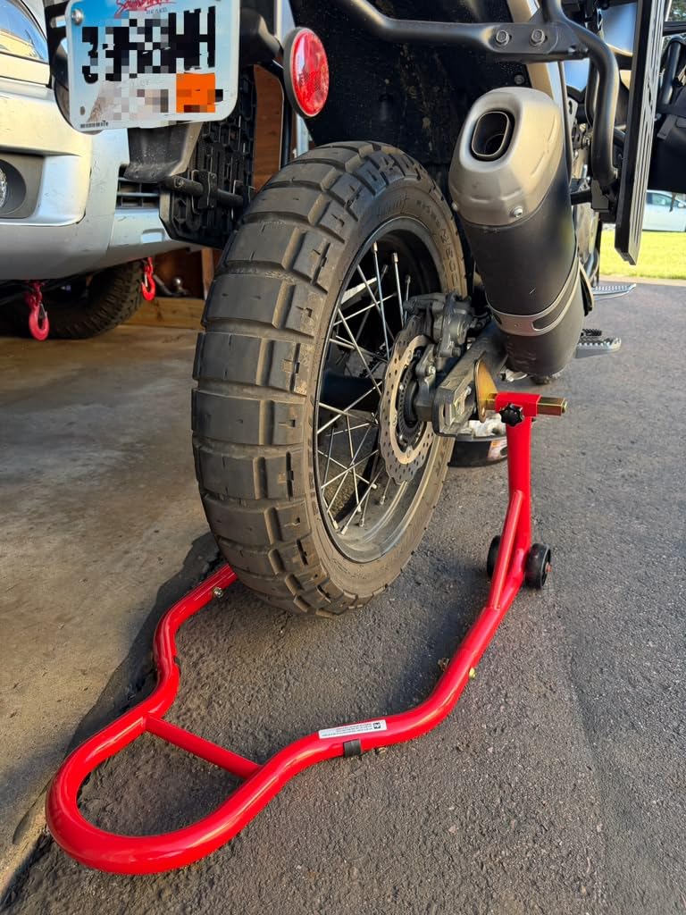Jack Boss Motorcycle Stand Rear Combo Wheel Lift Stand, 500Lbs Capacity,Swingarm Spool Paddock Stand for Sport Bike,Fit for Yamaha, for Honda, Suitable for Kawasaki Black customer photo 1