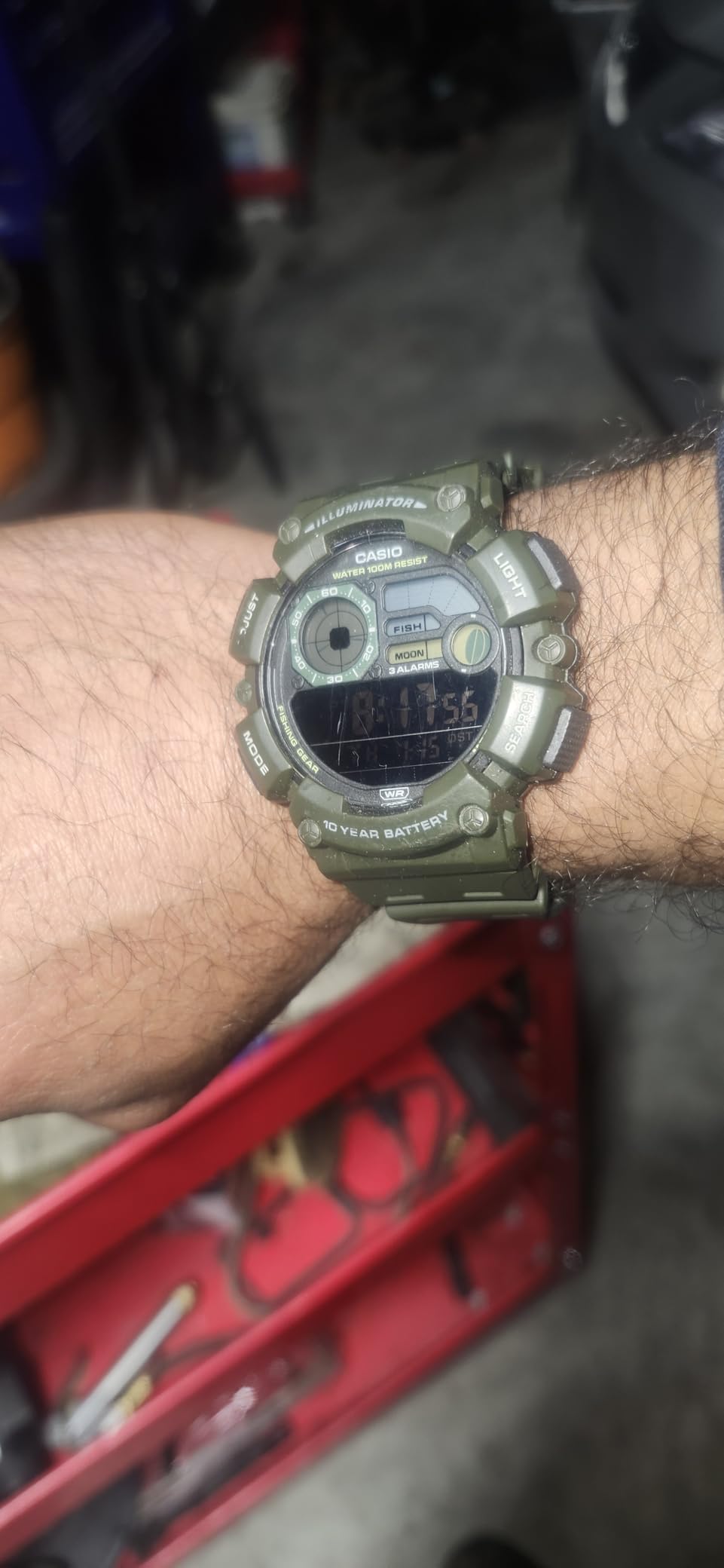 Casio WS1500H Series | Men’s Digital Watch | 100M WR | Dual Time | Countdown Timer | LED Light | Moon Phase | Fishing Mode | Auto Calendar | Multi Alarms | 1/100 SEC Stopwatch customer photo 1