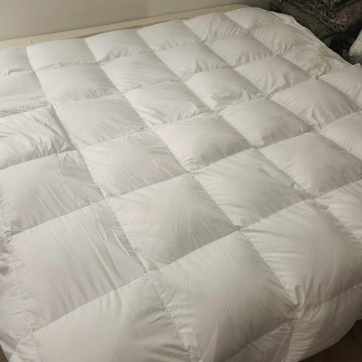 Hotel Grand White Goose Down Fiber Comforter Queen Size for Summer customer photo 2