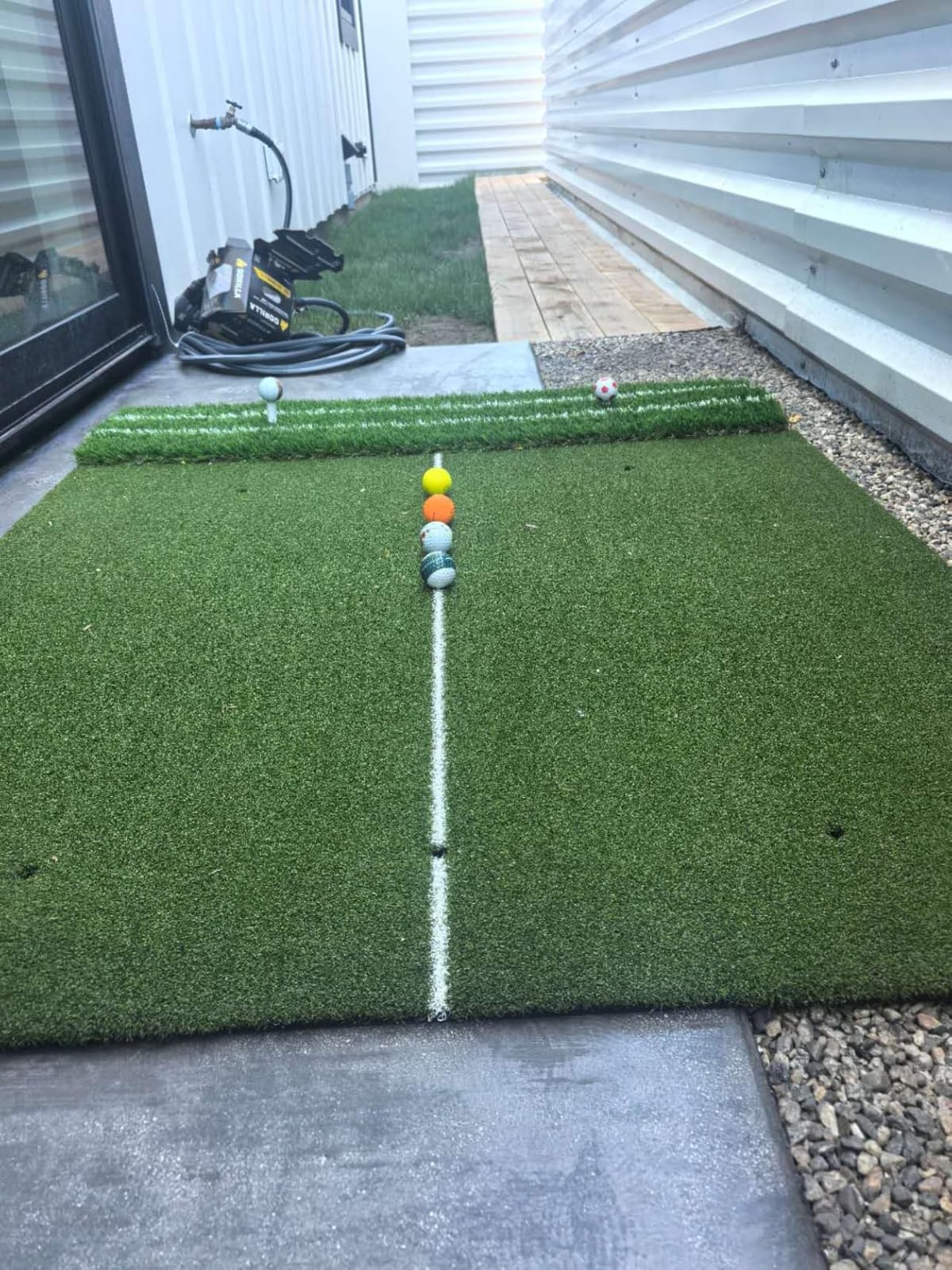 Premium Dual-Turf 5x4ft Golf Mat: 21MM to 50MM High-Elasticity Base Upgraded Golf Hitting Mat, Alignment & Angle of Approach Aid, Indoor/Outdoor Practice, Green,Ideal Gifts for Men Him Dad Husband customer photo 2