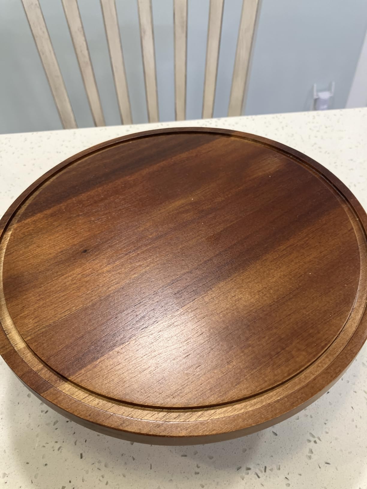 VIVIRBIEN 11in Acacia Wood Cake Stand with Glass Dome&Magnetic Pedestal customer photo 1