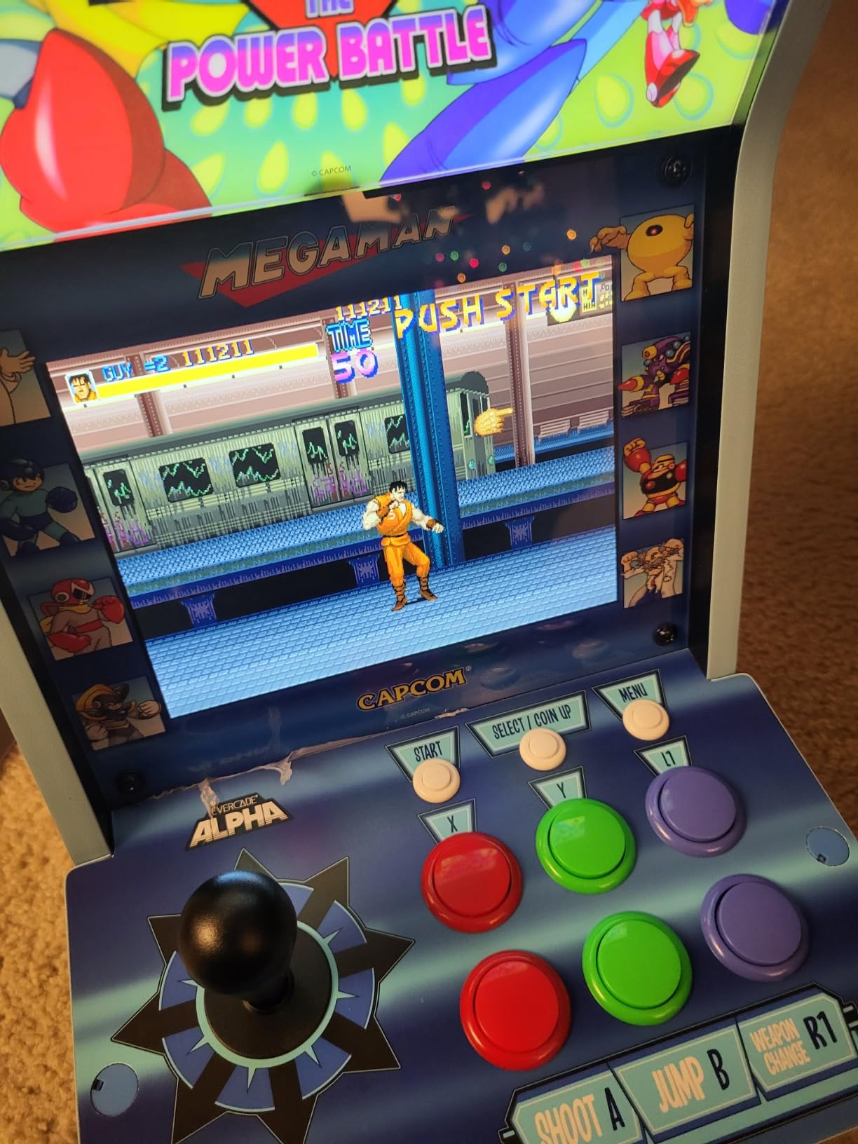 Evercade Alpha Street Fighter Bartop Arcade - Pre-assembled unit with Competition-Grade Arcade Controls + 8” High-Resolution IPS Screen customer photo 2