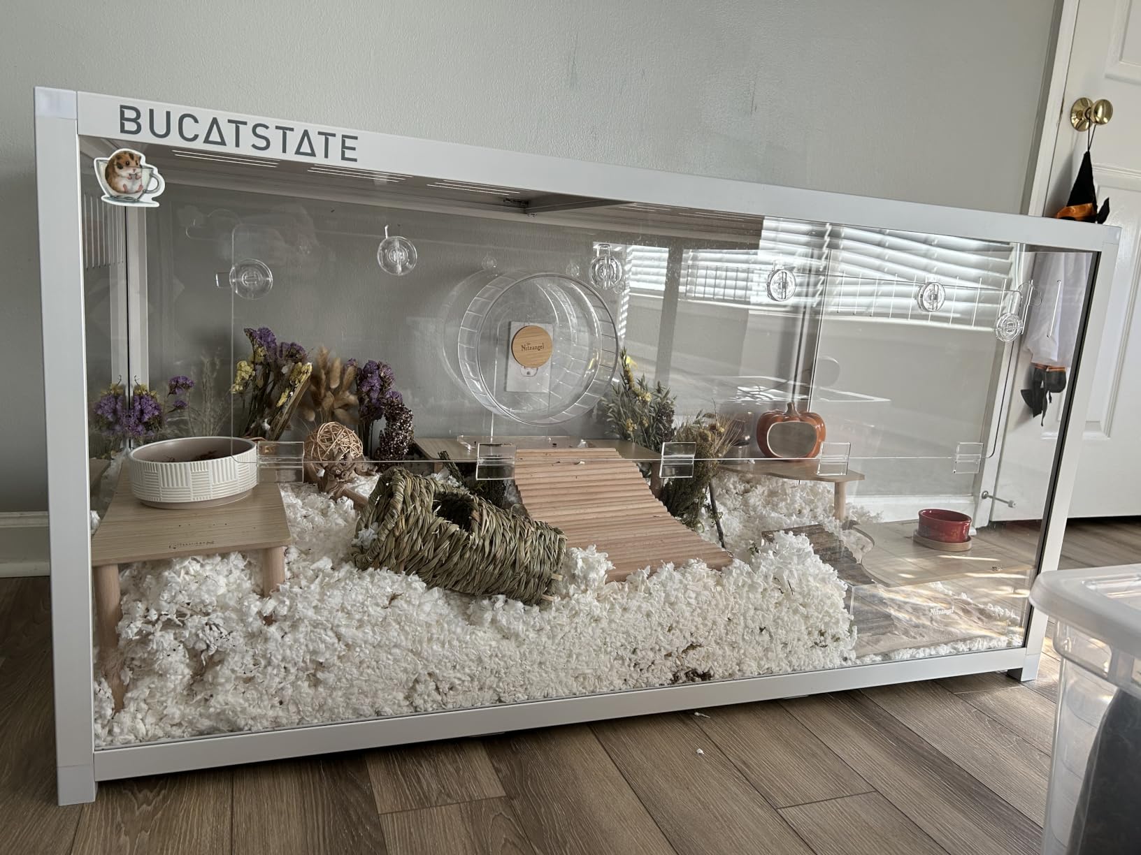 BUCATSTATE Hamster Cage 3.0, Large Hamster Enclosure (47in, White) customer photo 2