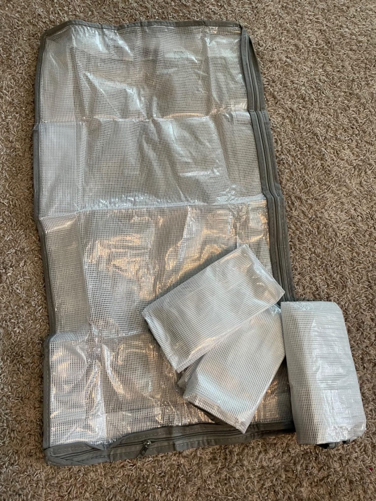 4 Packs Under Bed Storage Containers Bins, Humid-Proof Plastic Underbed Storage Bins, Closet Organizers and Clothes Storage Bags, Under the Bed Blanket Storage with Handles for Clothes,Bedroom customer photo 2