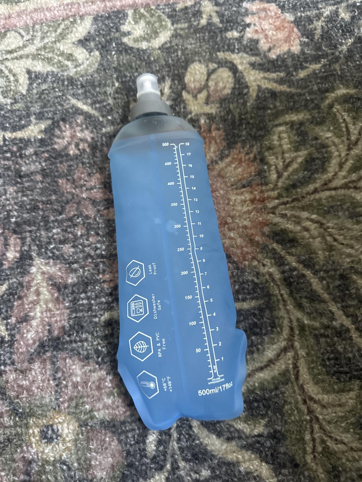 SWIFTER 2x Soft Flask 500ml | Running, Hiking, Cycling Hydration Flask | Collapsible, Leakproof, Reusable | Matt Finish, Sky Blue customer photo 2