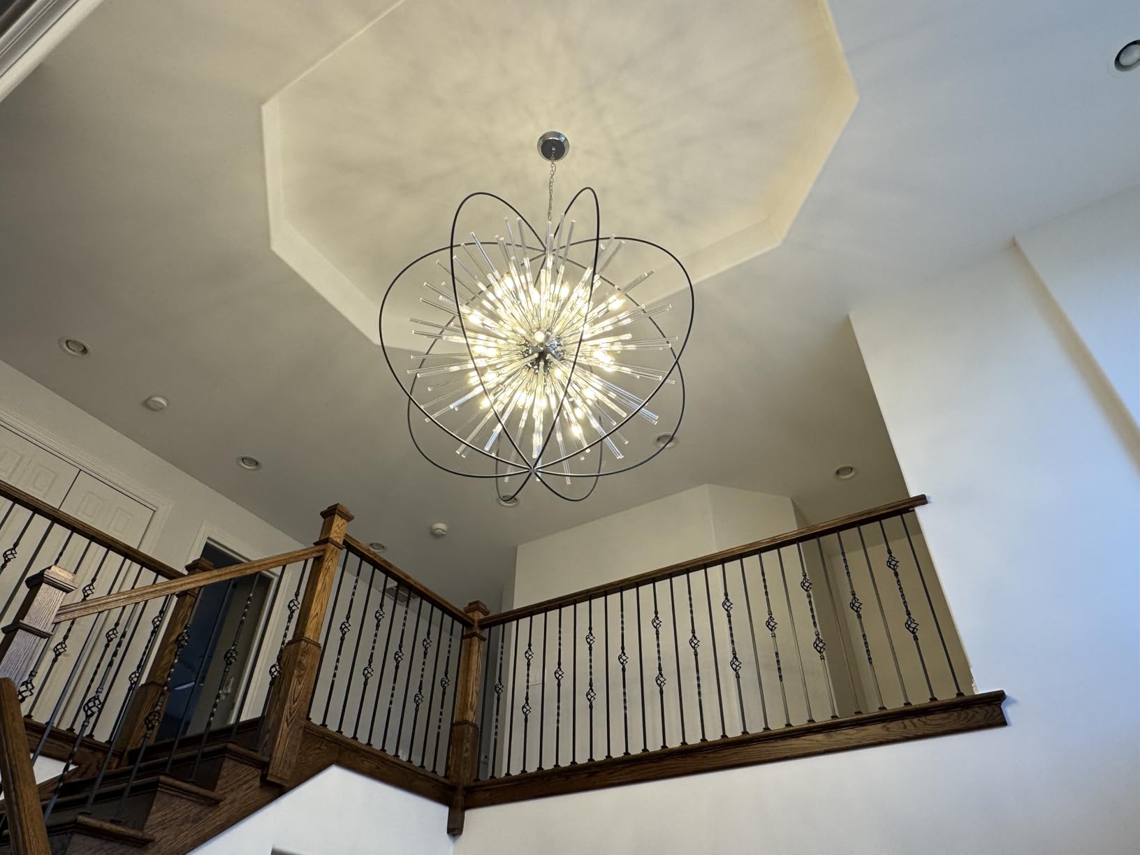 Vezzio Extra Large Black and Gold Chandeliers for High Ceiling Foyer customer photo 2