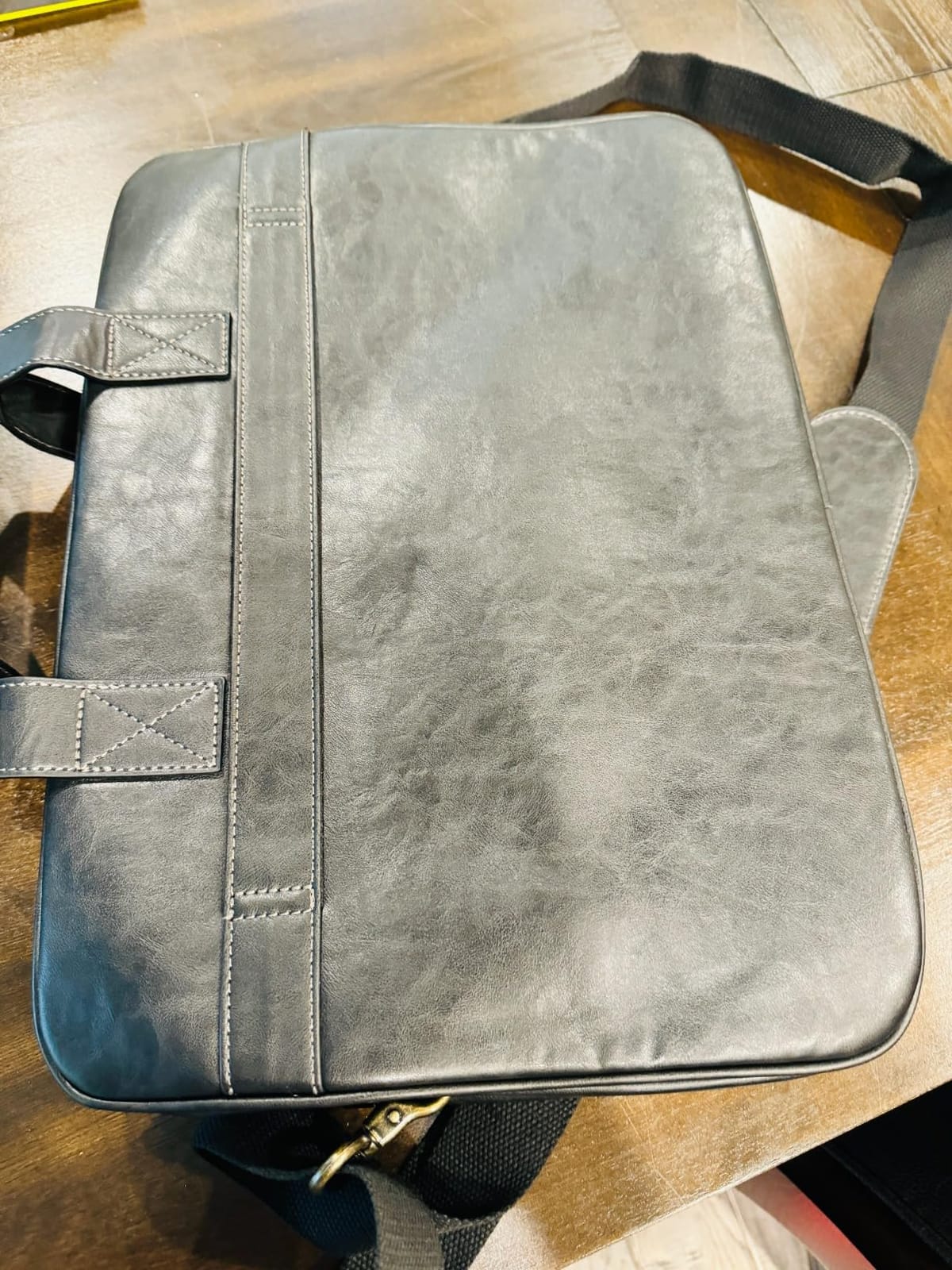 RAINSMORE Mens Laptop Bag 16 Inch Leather Briefcase Vintage Messenger Bag customer photo 1