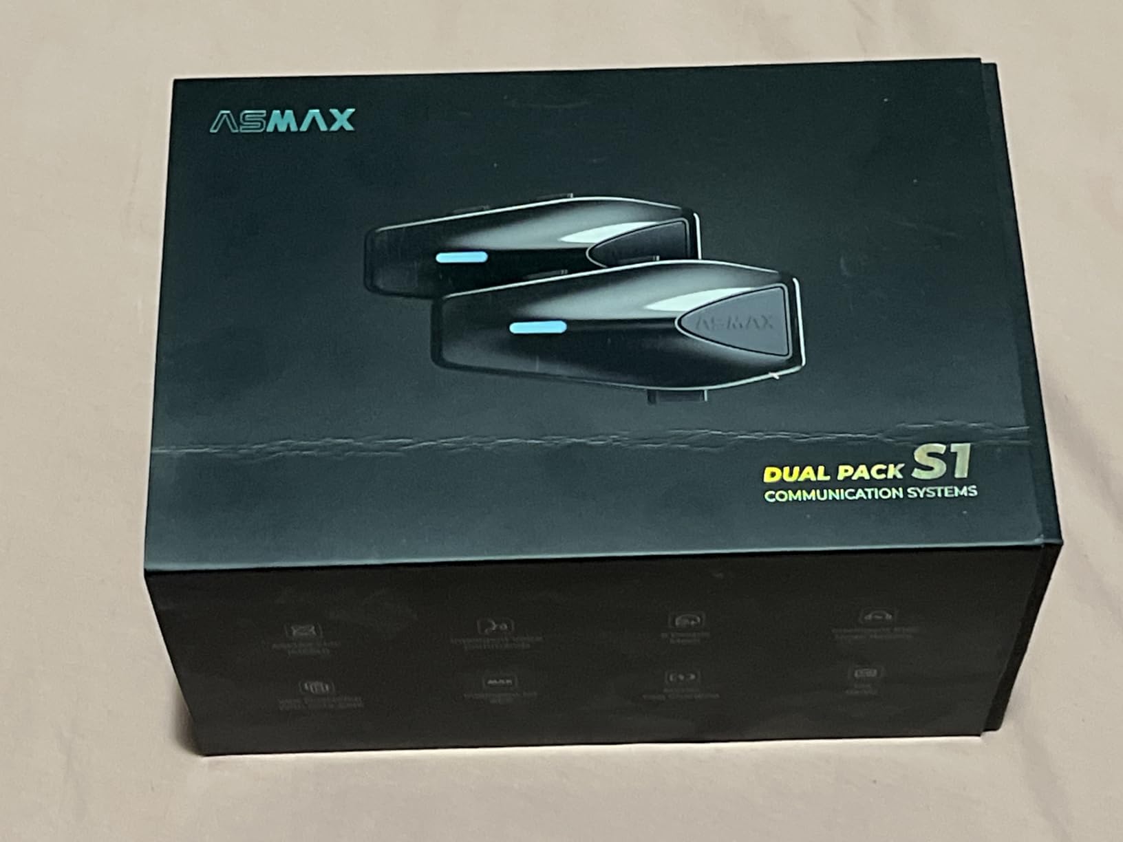 ASMAX S1 Motorcycle Bluetooth Headset with Smart Voice Control, 2 Pack customer photo 2