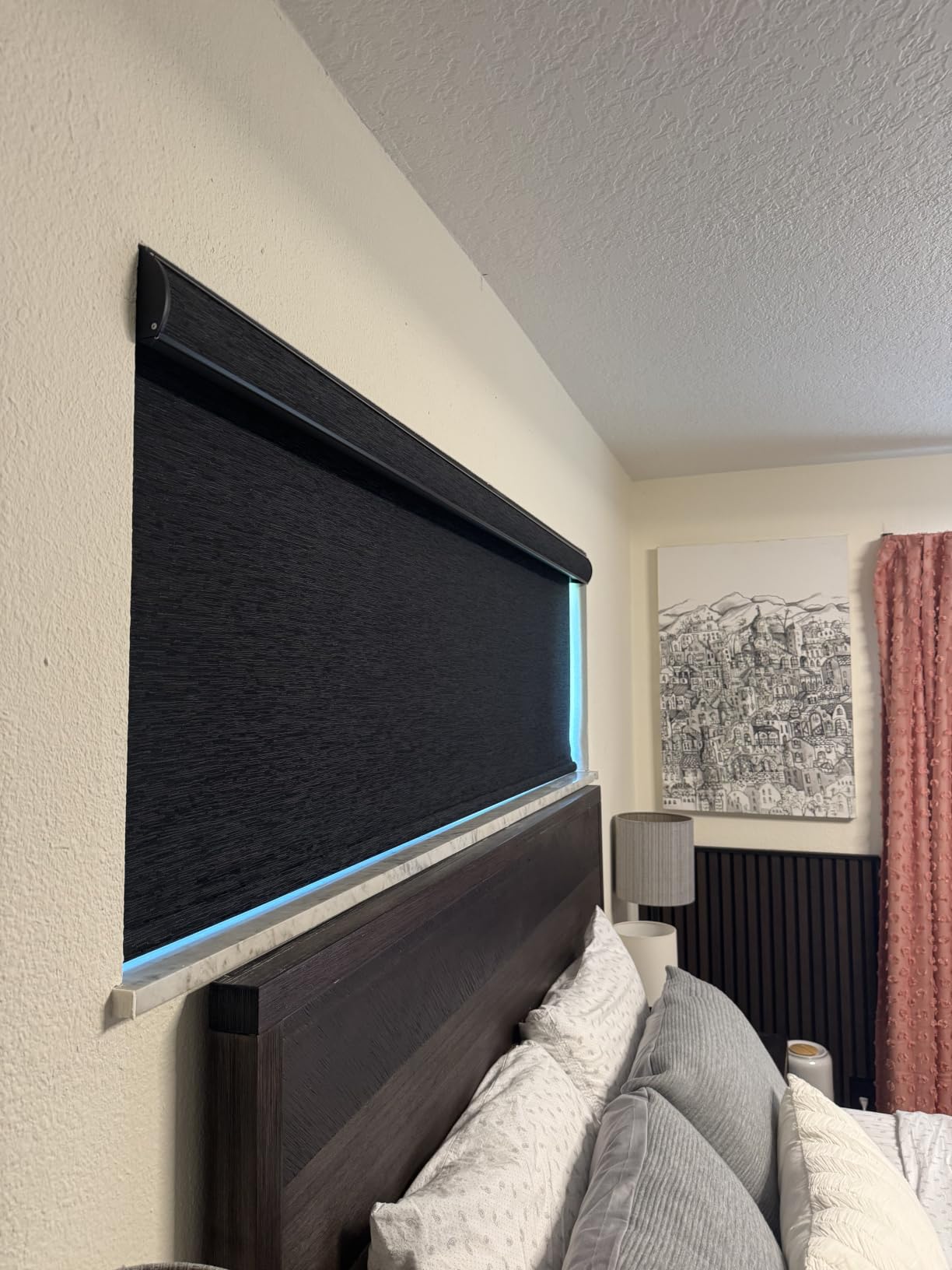 Kincmo Motorized Blinds with Remote, APP, Voice Control - 100% Blackout | Custom Motorized Roller Shades for Windows Doors, Ultra Quiet Smat Electric Blinds Work with Apple Homekit, Alexa, Google... customer photo 2