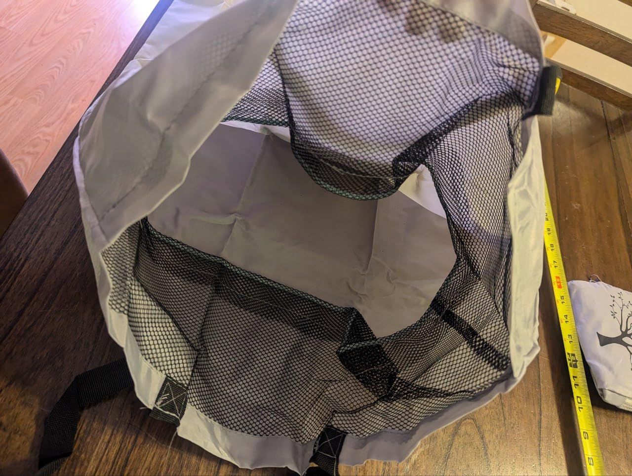 2 Packs Travel Laundry Bags, CLEADUS Foldable Dirty Clothes Bag 【Upgraded】 with Drawstring Mesh, Handles, and Carabiner, Portable, Suitable for Travel, Gym, Camping (Black) customer photo 2