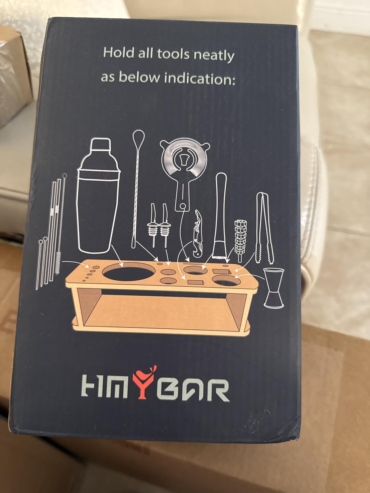 HMYBAR® 22-Piece Cocktail Shaker Set, Mixology Bartender Kit with 24oz Cobbler Shaker, Home Bar Tool Set with Black Bamboo Stand, 39 Recipe Cards, Glass Markers, Gift for Men & Dad customer photo 2