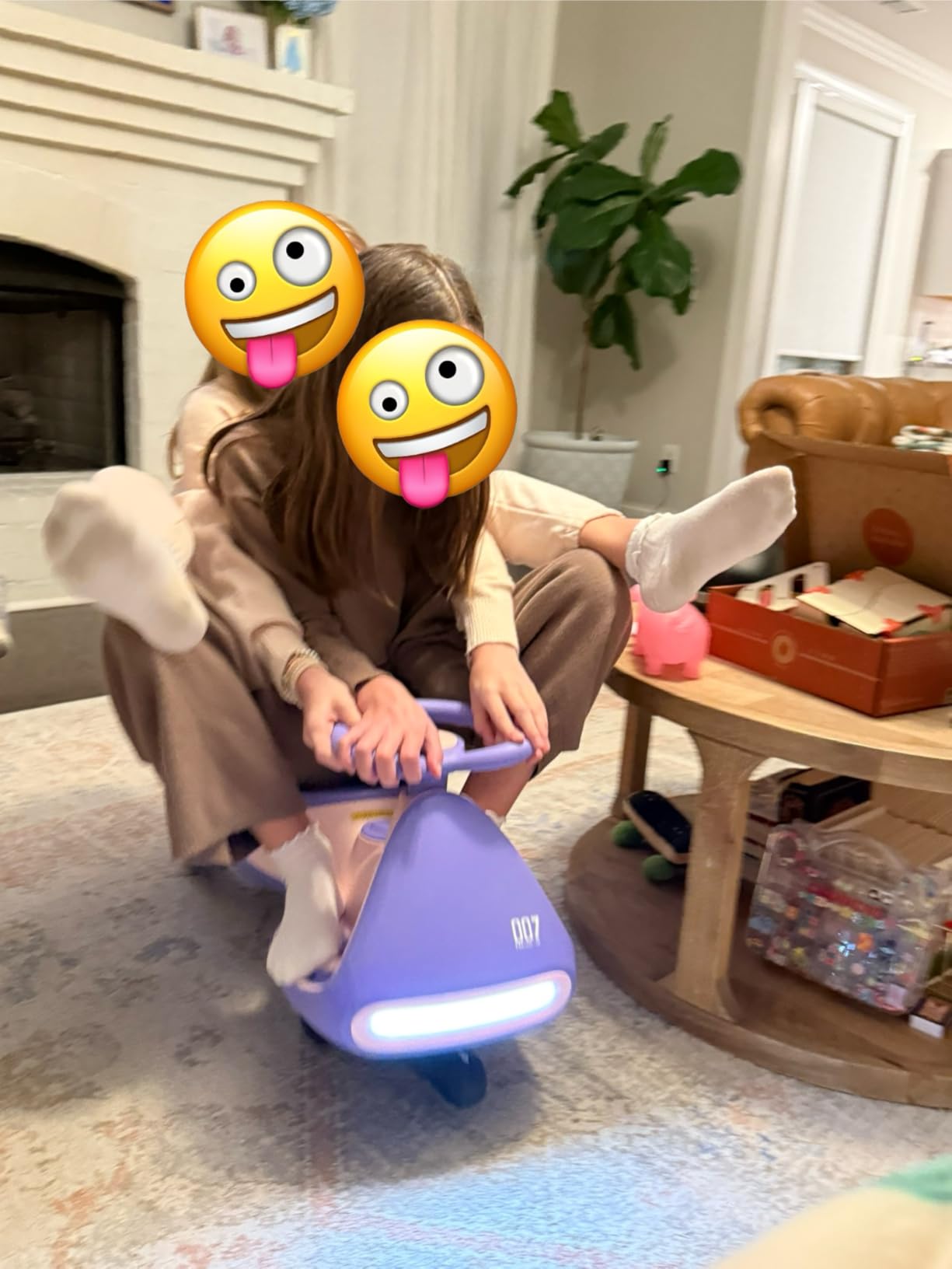 FanttikRide N7 Pro Electric Wiggle Car, Flashing Wheels, for Ages 3+, Pink | Max 4 Mph, Anti-Rollover, Kids Car with Bluetooth, Ride on Car with 150 Lbs, Easy Assembly, Indoor / Outdoor, CyberWiggle customer photo 1