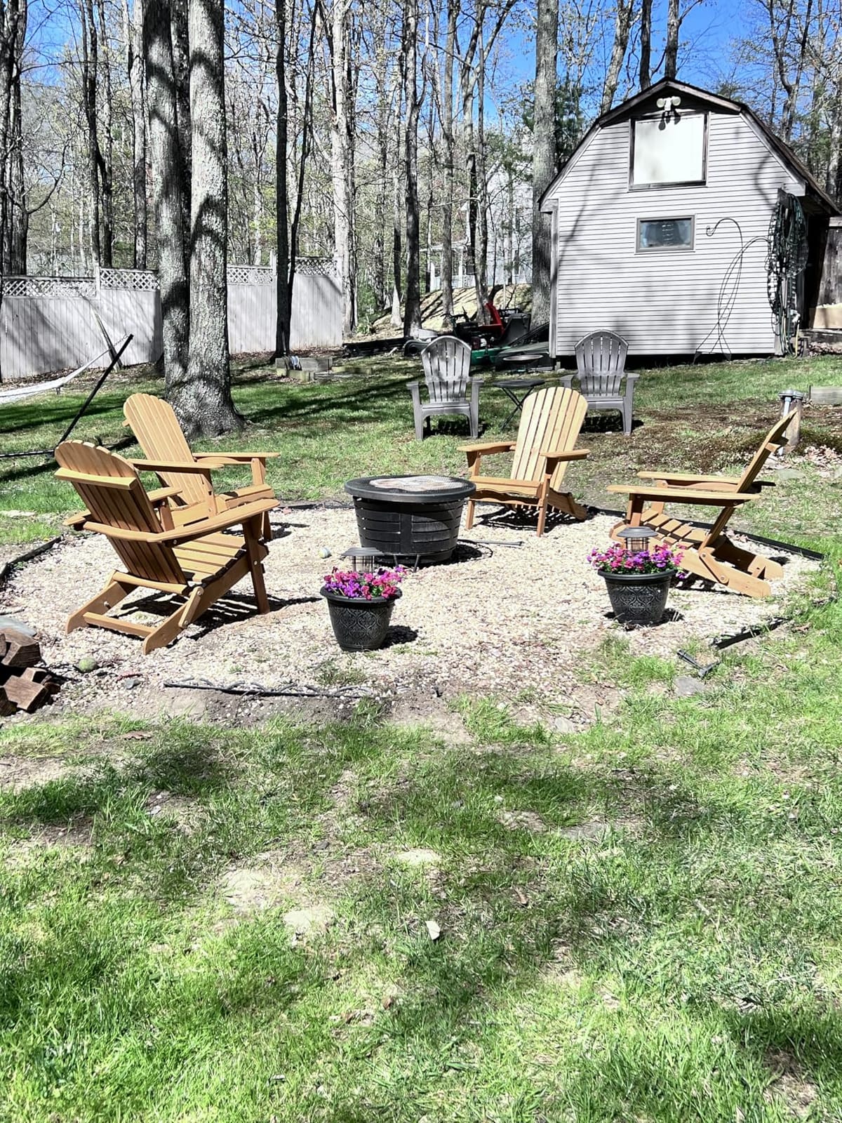 Wooden Folding Adirondack Chair Set of 2, Half Pre-Assembled Wood Lounge Chair for Outdoor Patio Garden Lawn Backyard Deck Pool Beach Firepit customer photo 2