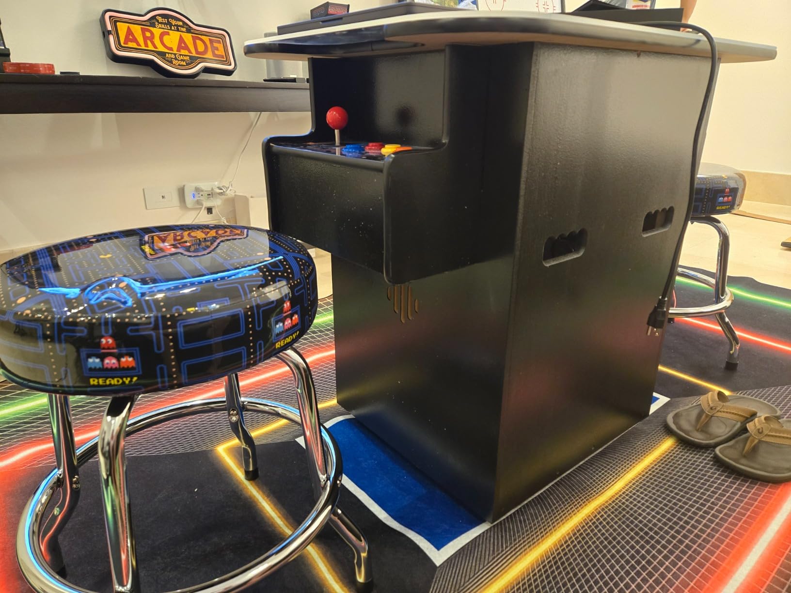Doc and Pies Arcade Factory 60-Game Full Size Cocktail Arcade Machine – 2 Player Retro Arcade Table with LCD Screen, Joysticks & Buttons – Classic Arcade Cabinet for Home or Game Room customer photo 2