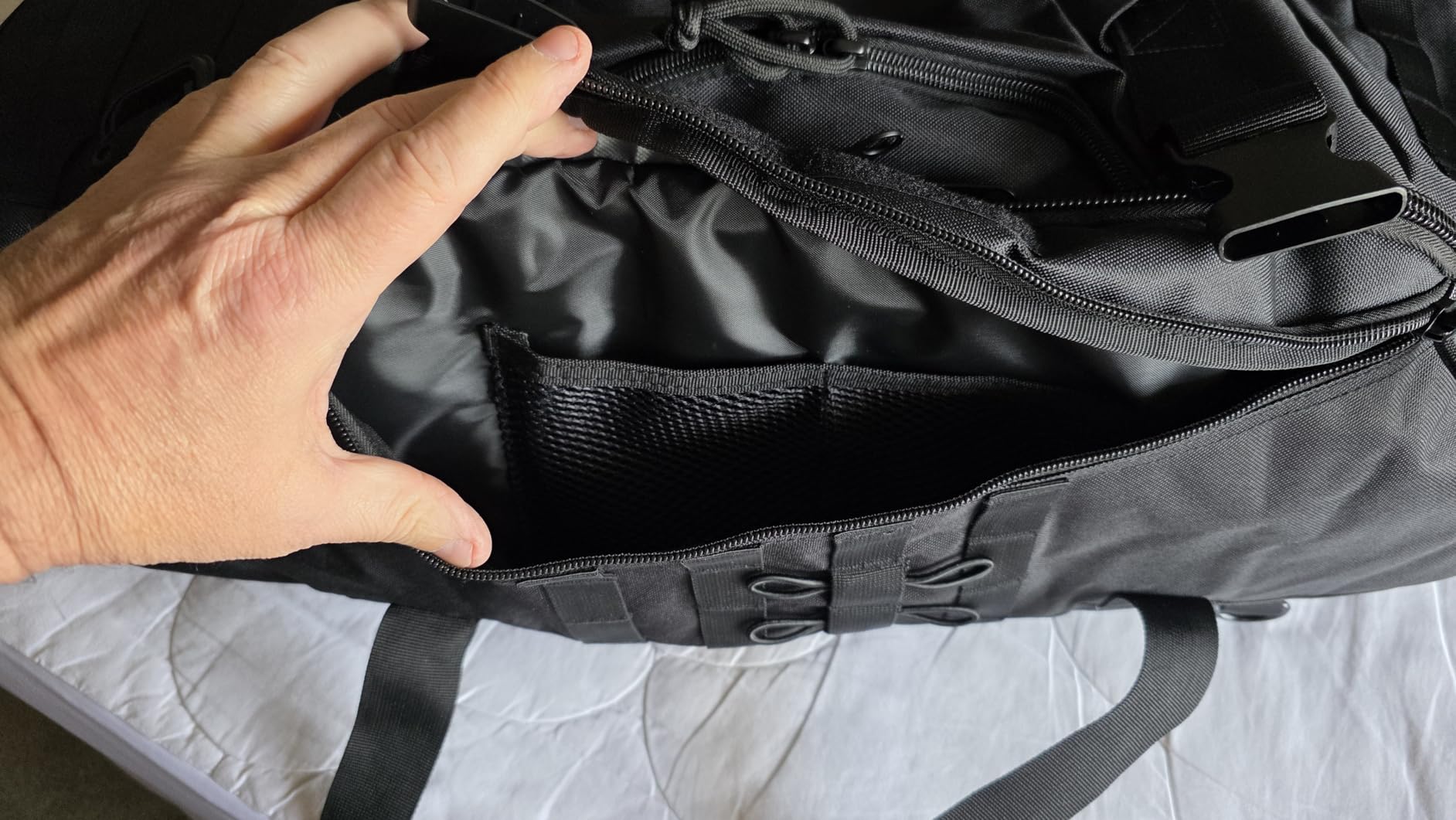 Hannibal Tactical 65L Large Duffle Bag, 3-in-1 Tactical Backpack MOLLE Pack for Sports, Gym, Outdoor, Black customer photo 2