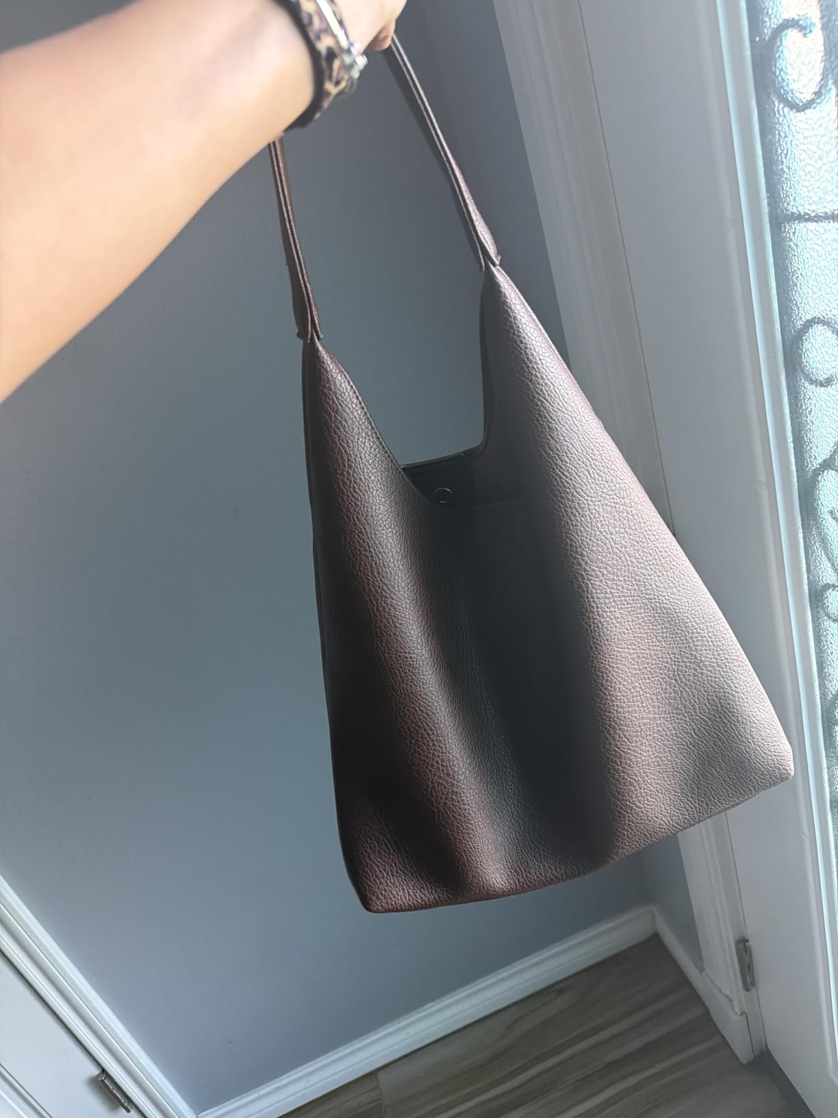 Hobo Bags for Women Soft Vegan Leather Shoulder Handbag Slouchy Tote Purses customer photo 1