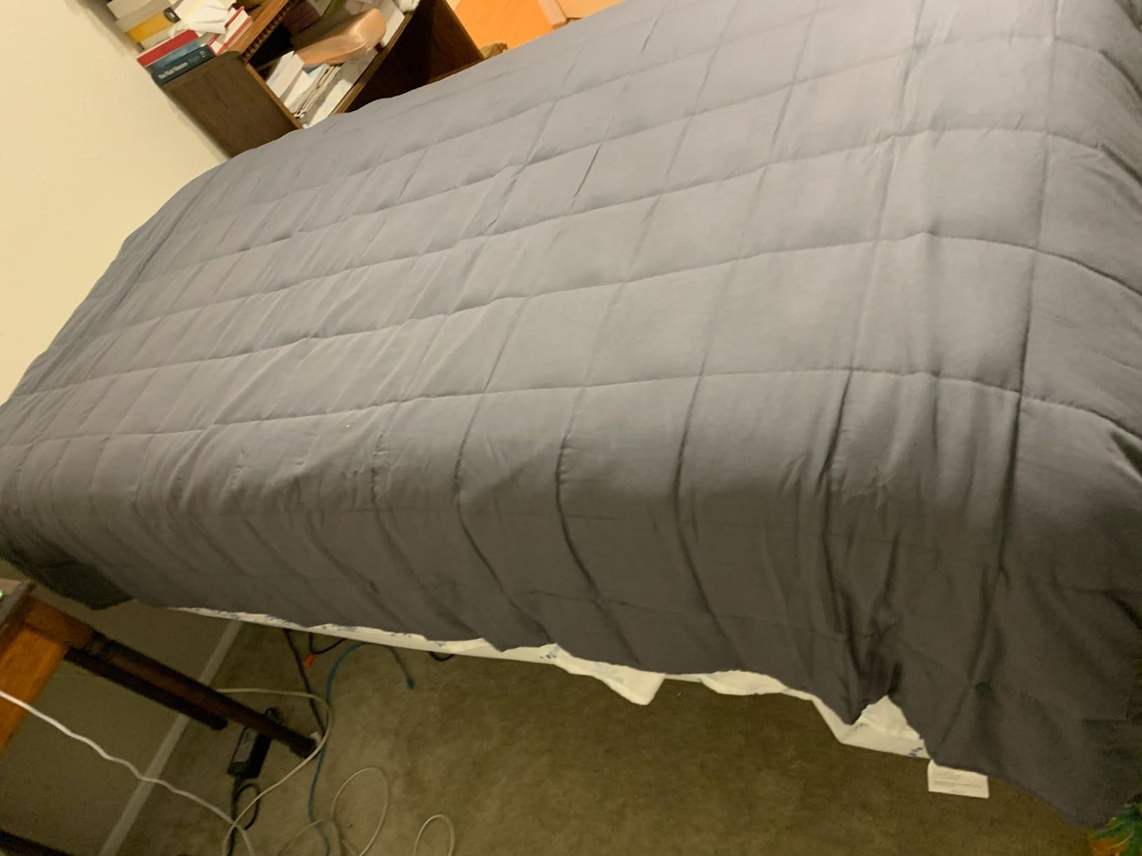 yescool King Size Weighted Blanket for Adults 20lbs, 88” x 104”, Black customer photo 2