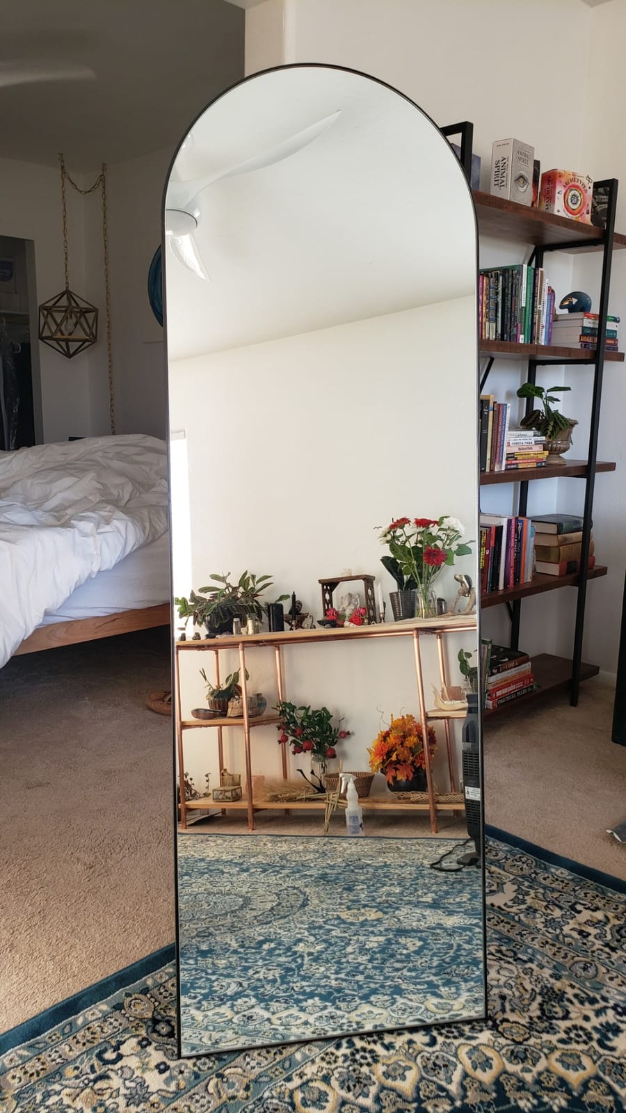 70''x26'' Full Length Mirror, Large Arched Floor Mirror with Stand, Oversized Wall Mirror, Full Body Mirrors Standing Leaning for Living Room, Bedroom (White) customer photo 1