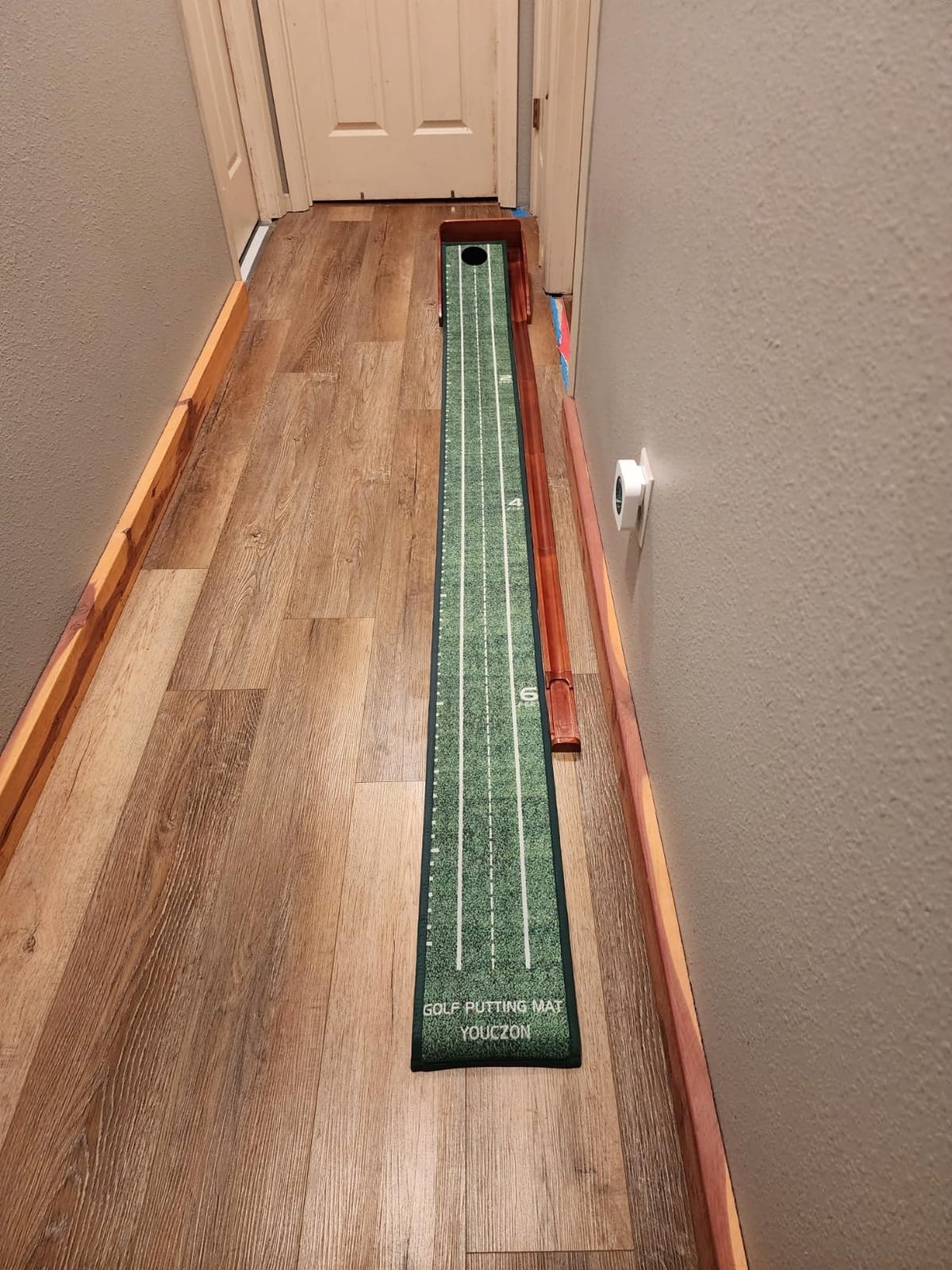 YOUCZON Putting Green Indoor,Golf Putting Mat,Premium Crystal Velvet Surface, Practice Putting mat, Perfect Training Aid & Gift for Golf Lovers Christmas customer photo 1
