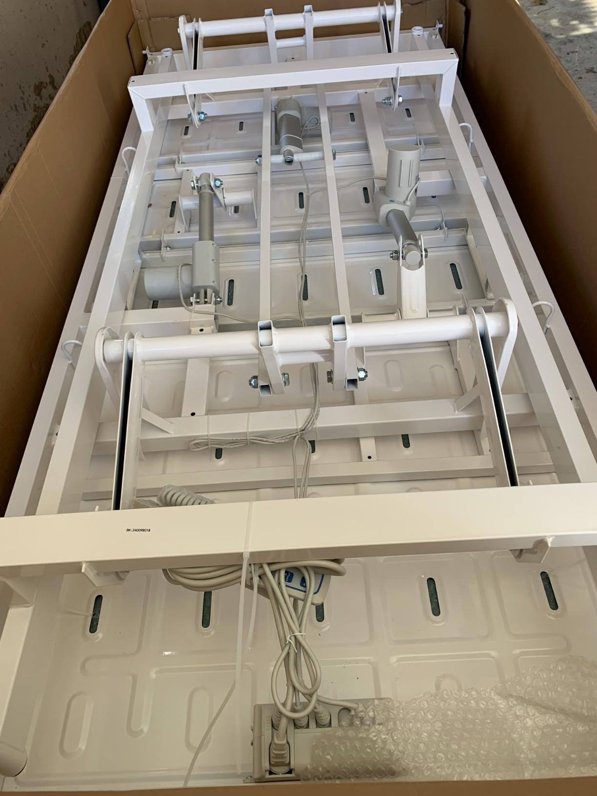 Real Relax Premium 3 Function Full Electric Hospital Bed (with Mattress & IV Pole), Premium Medical Hospital Beds, with Locking Casters, Motor, 530LBS Loading, Includes Sheets (2X) | Hospital Bed with 5” Locking Casters, 4.7” Foam Mattress, IV Pole, Height Adjustable, 530LBS Loading, Includes Sheets (2X) customer photo 1