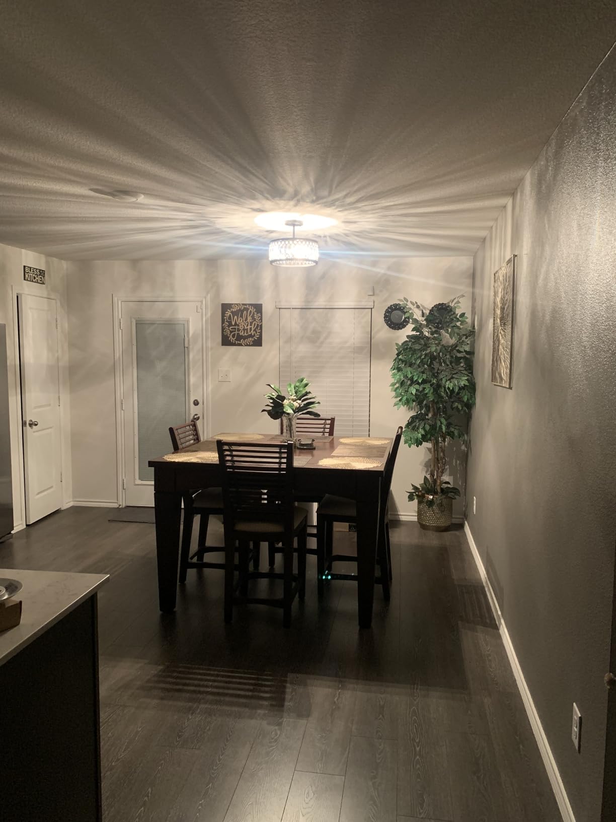 CNRATYE 5-Light Black Crystal Chandelier for Dining Room, Modern Farmhouse customer photo 1