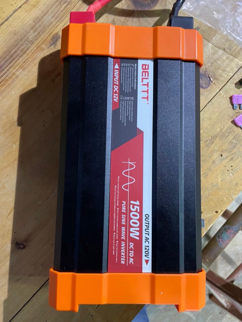 BELTTT 1500W Pure Sine Wave Inverter 12V to 110V Converter, 3000W Surge customer photo 1